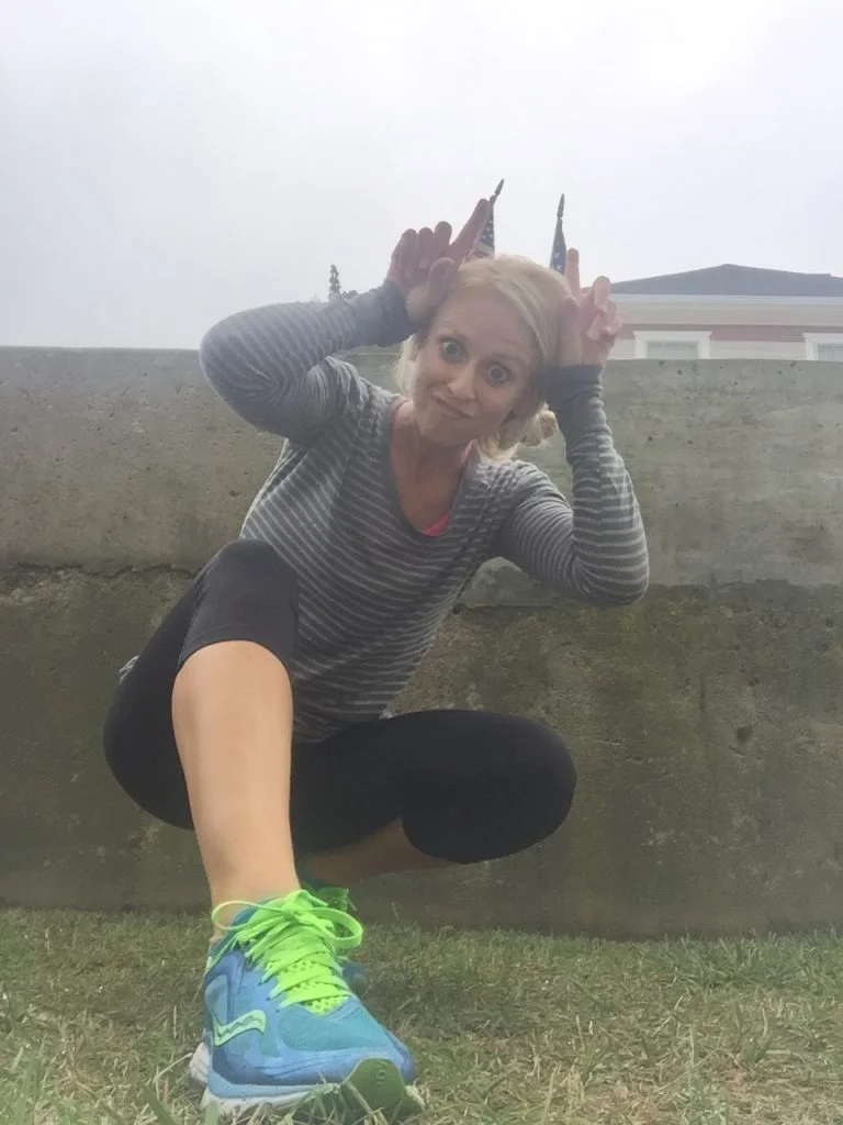 Not running means weird selfies.