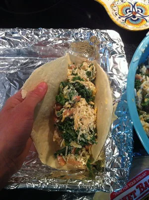 Green Enchiladas with Chicken and Kale