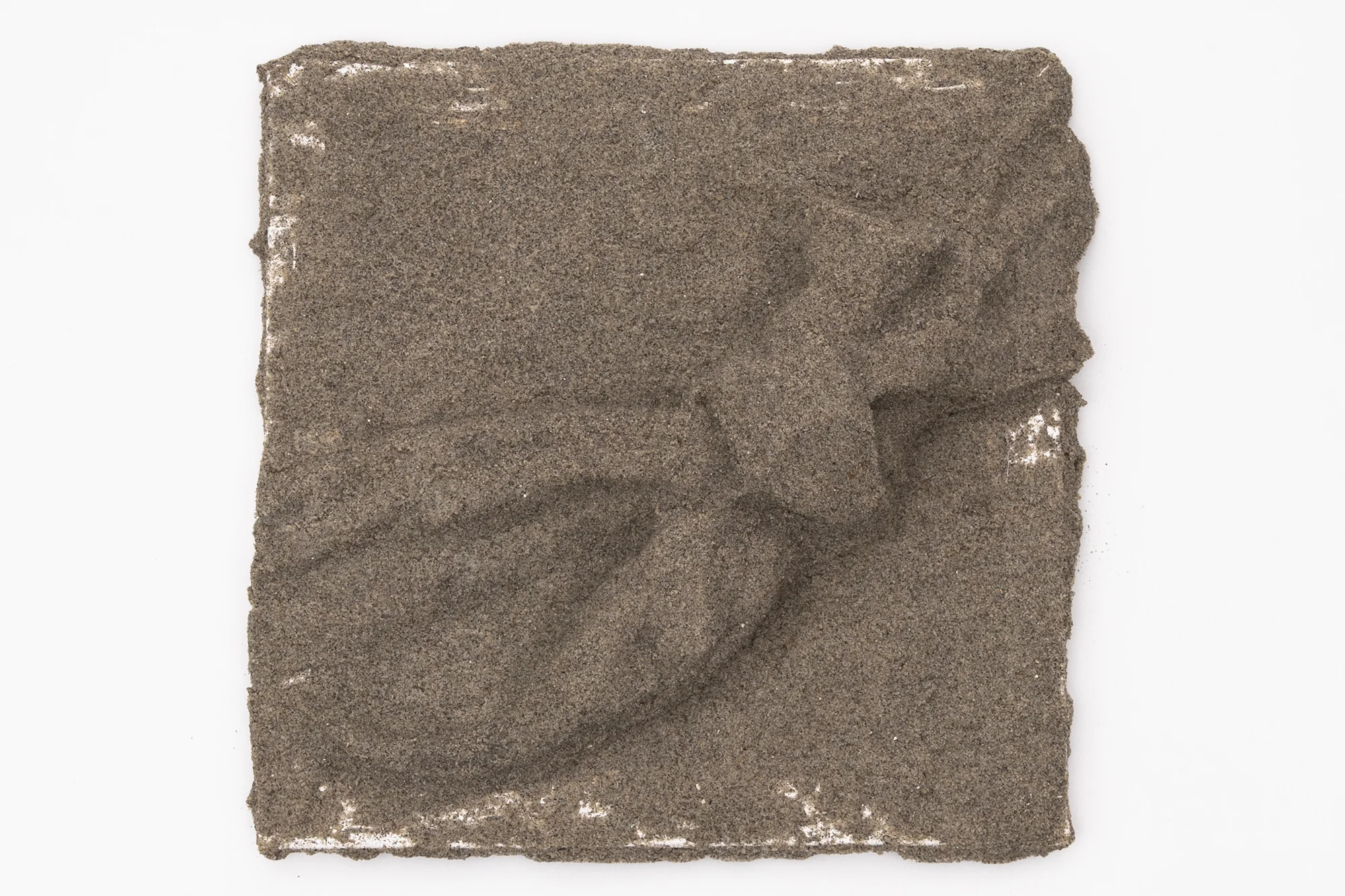 10” x 10” x 3” Sand, glue on canvas