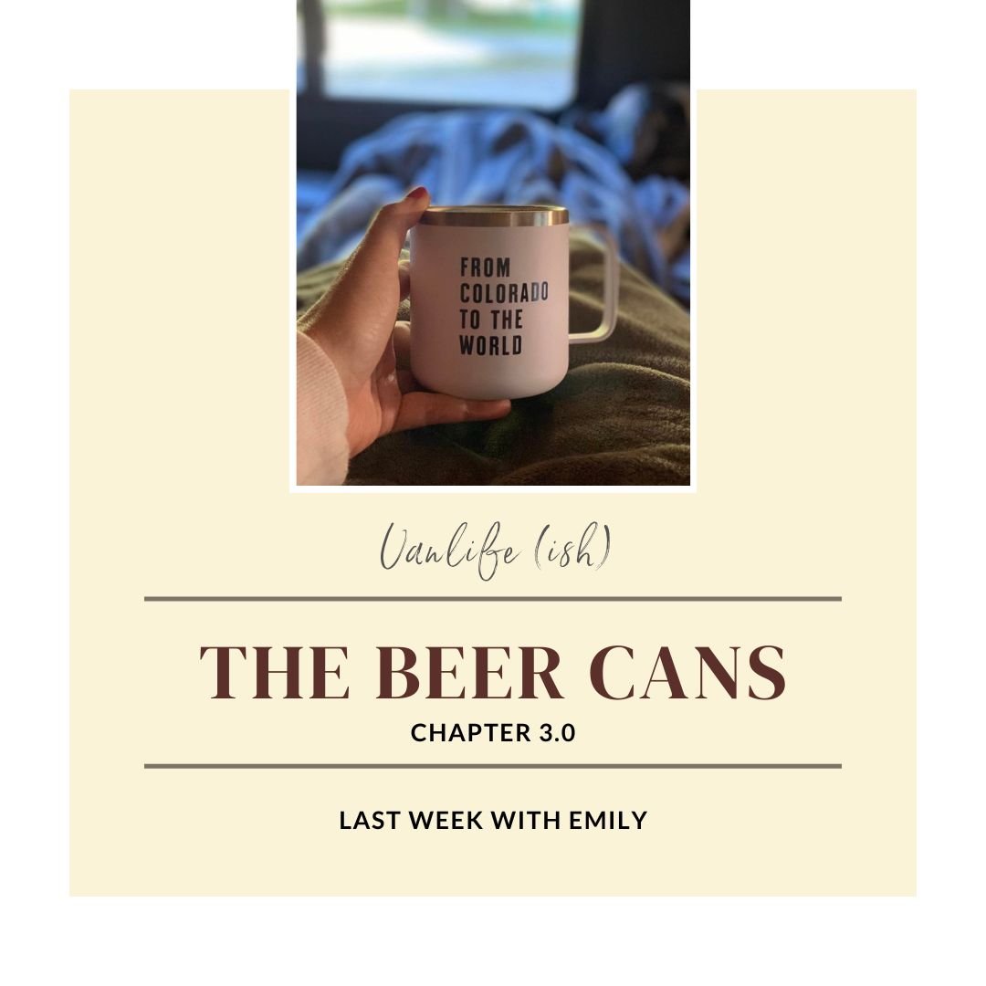 Last night I slept beer cans...