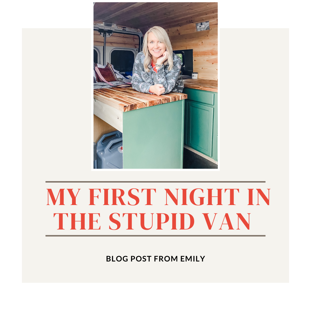 Last week I slept in a van... 