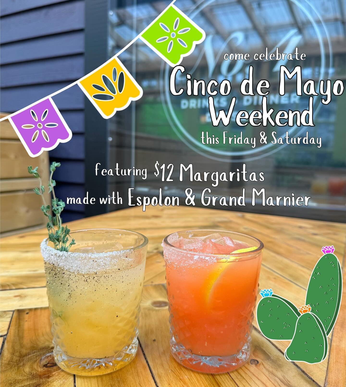 🌵🎉Help us celebrate Cinco de Mayo a little early this weekend - featuring our two margarita specials for just $12 each showcasing the fine flavours of Espolon Blanco Tequila and Grand Marnier. 

The first, a twist on an old fan favourite, is made w