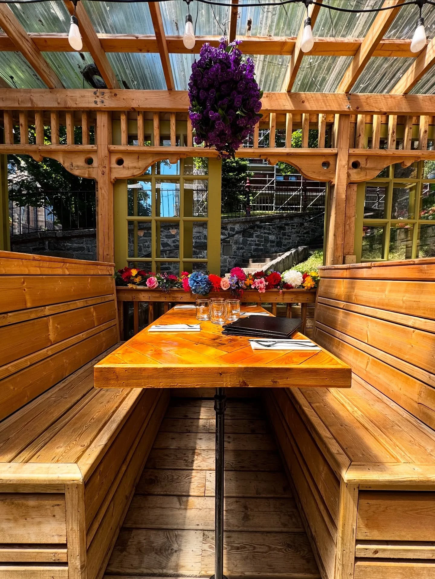 We think our patio is a perfect getaway from the crowds of the pedestrian mall, come dine with us and take a quick break from all the people before hopping right back to it. 

We&rsquo;re open Tuesdays to Saturdays for Lunch 2-4:30 and Supper 5:30-Cl
