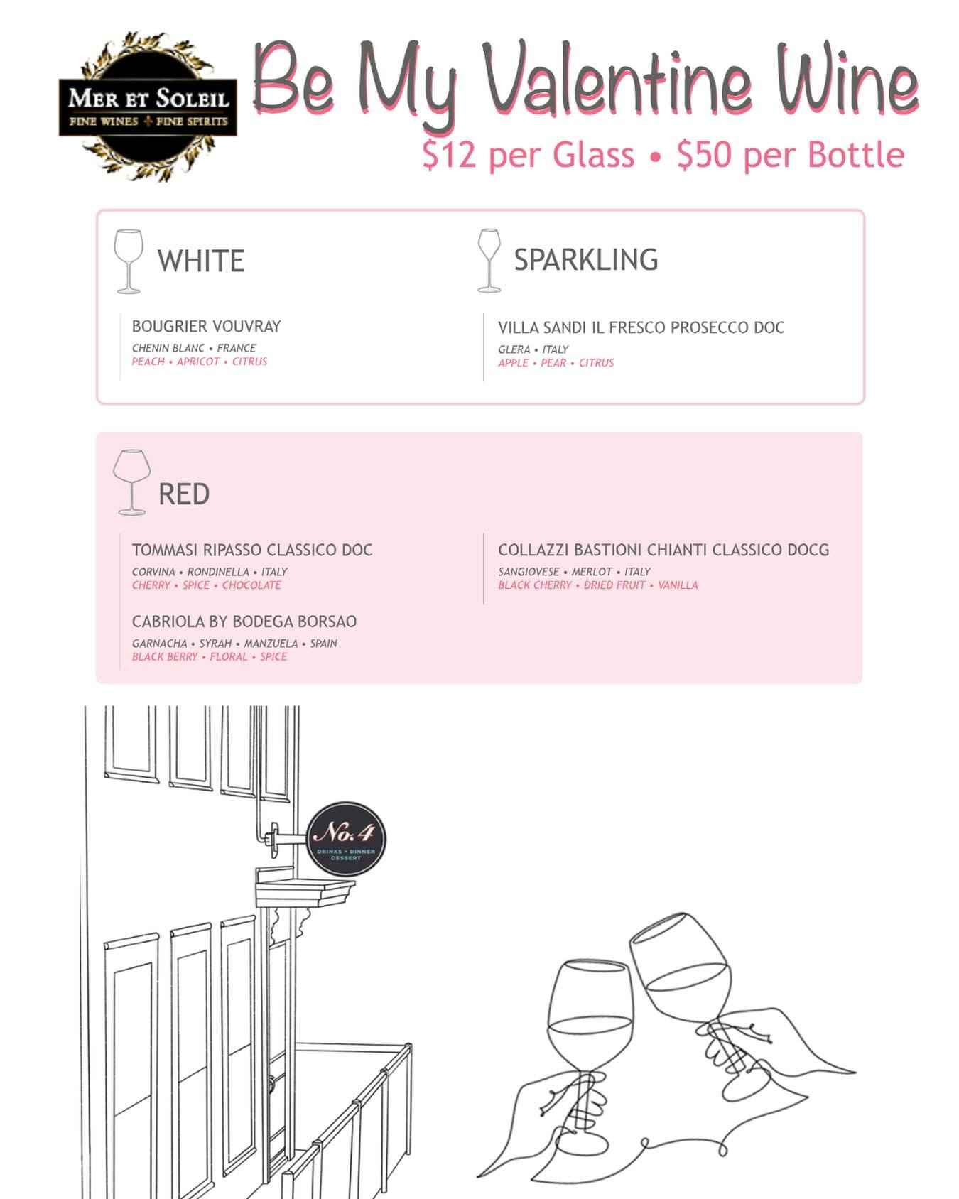 Valentine&rsquo;s Day is a week away and we are booking up. Saturday is fully booked with only room for walk ins at the bar and Friday only has a few spaces left. 

We have paired up with the wonderful @mersoleilagency to bring you special valentines