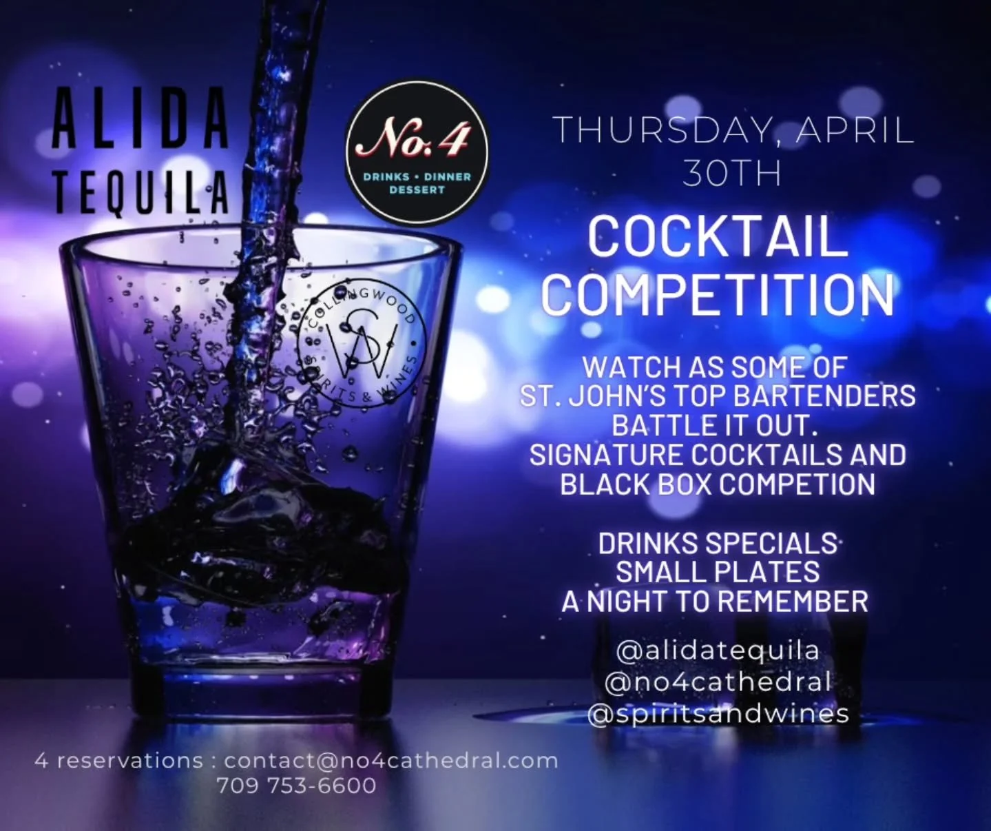 BAR COMP.
April 30th. 

Come be apart of a BATTLE. Some of the city's best bartenders will compete to win the title of Sin City/Alida tequila FIRST bar comp.

Signature, Round 1. 
Black Box, Mystery Ingredient, Round 2. 
Food specials, drink specials