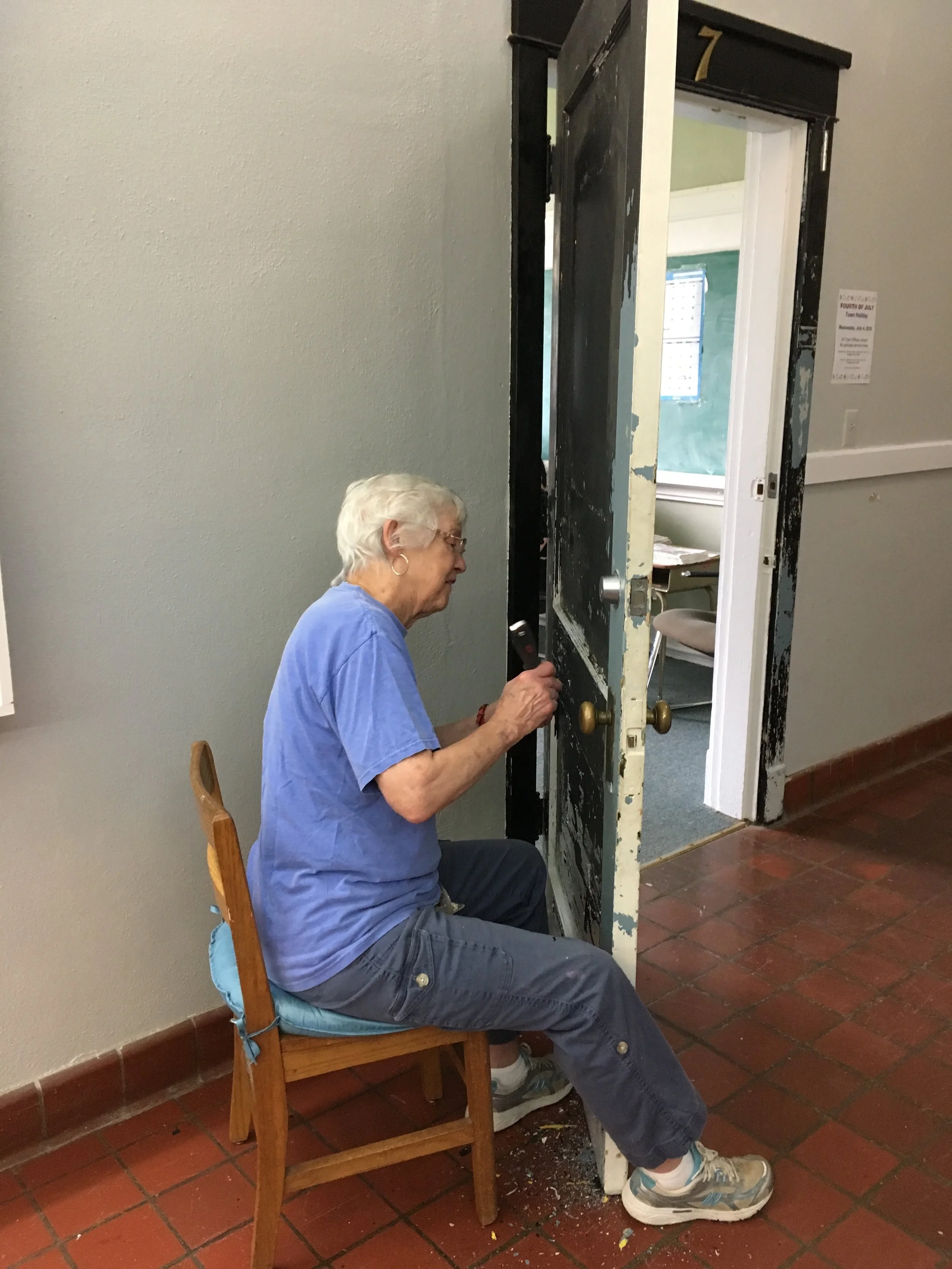 Scraping doors