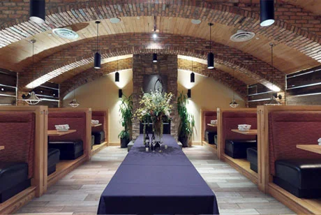 matchbox merrifield · fairfax, va Adjacent to the Angelika Film Center at Mosaic District, less than a mile from the Dunn Loring-Merrifield Metro. The Barrel Room accommodates 50 guests seated, or 50 guests standing, reception-style. Walk through the restaurant.
