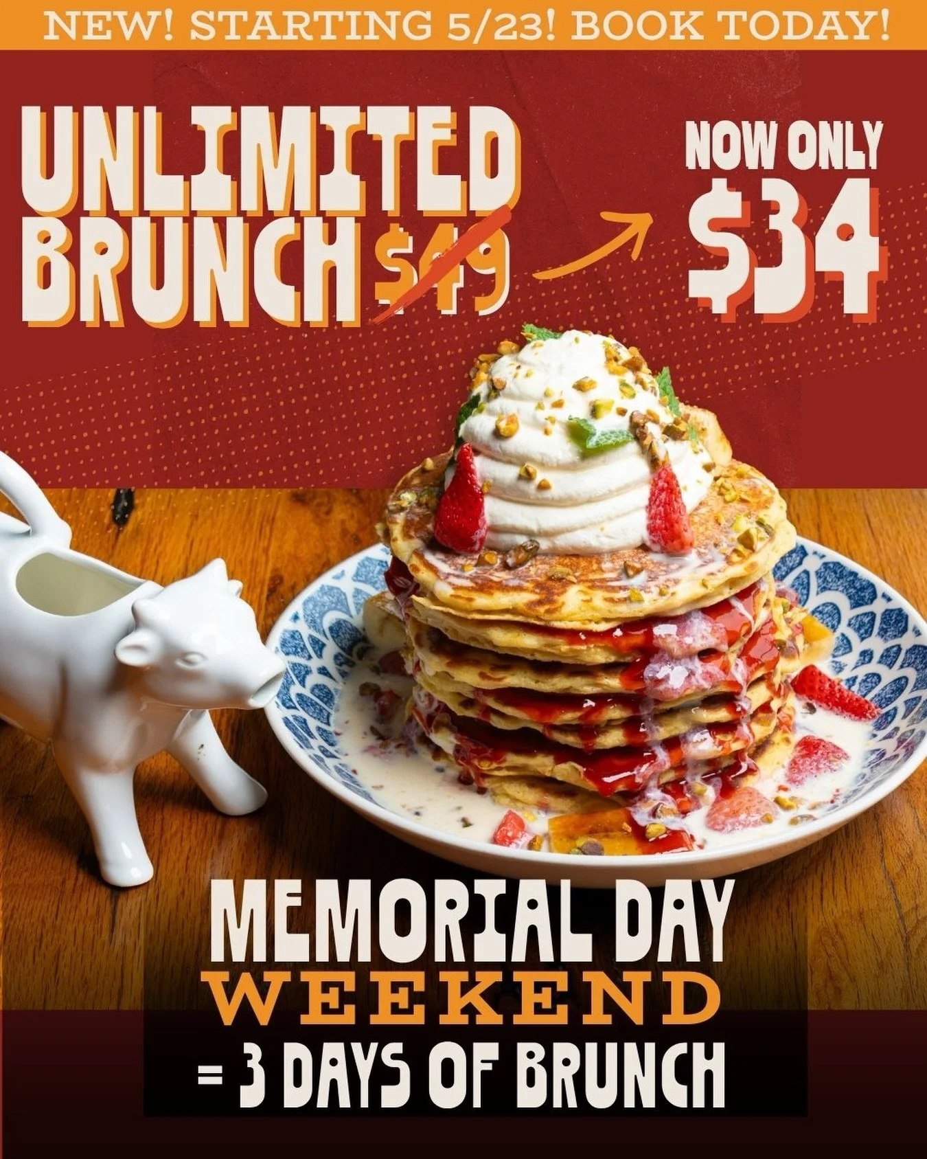 new $34 matchbox unlimited brunch with 3 back to back days to celebrate?! 🇺🇸✨

this memorial day weekend, we&rsquo;re serving up unlimited handcrafted favorites for less. from sweet stacks to savory bites, enjoy 3 full days of our bottomless brunch