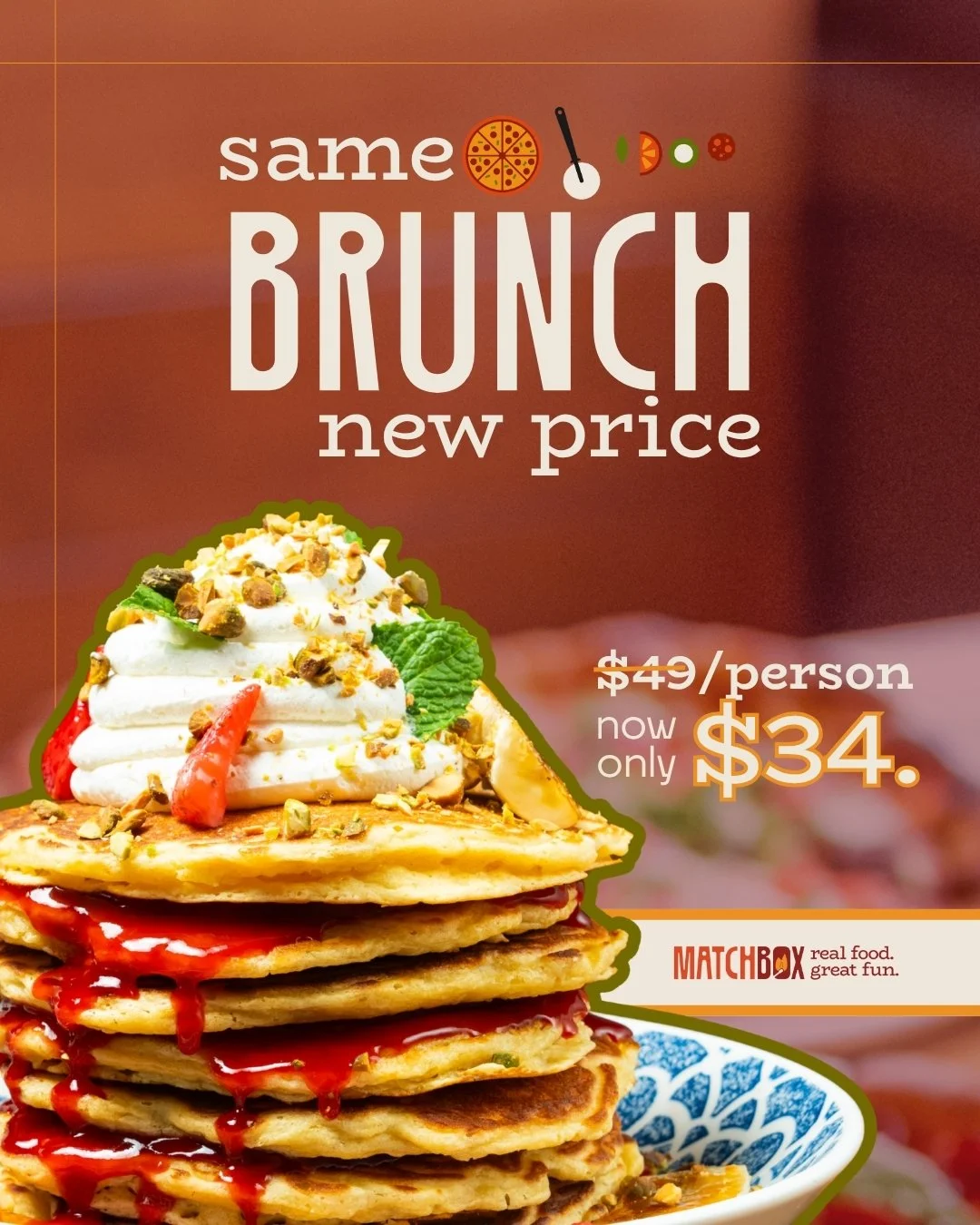big news for your weekend. 🥂

starting may 23rd, our unlimited brunch is dropping from $49 to just $34. 

same wood-fired bites, same handcrafted favorites, brand new price.

reserve your table today and get ready to celebrate.

#matchbox #matchboxr