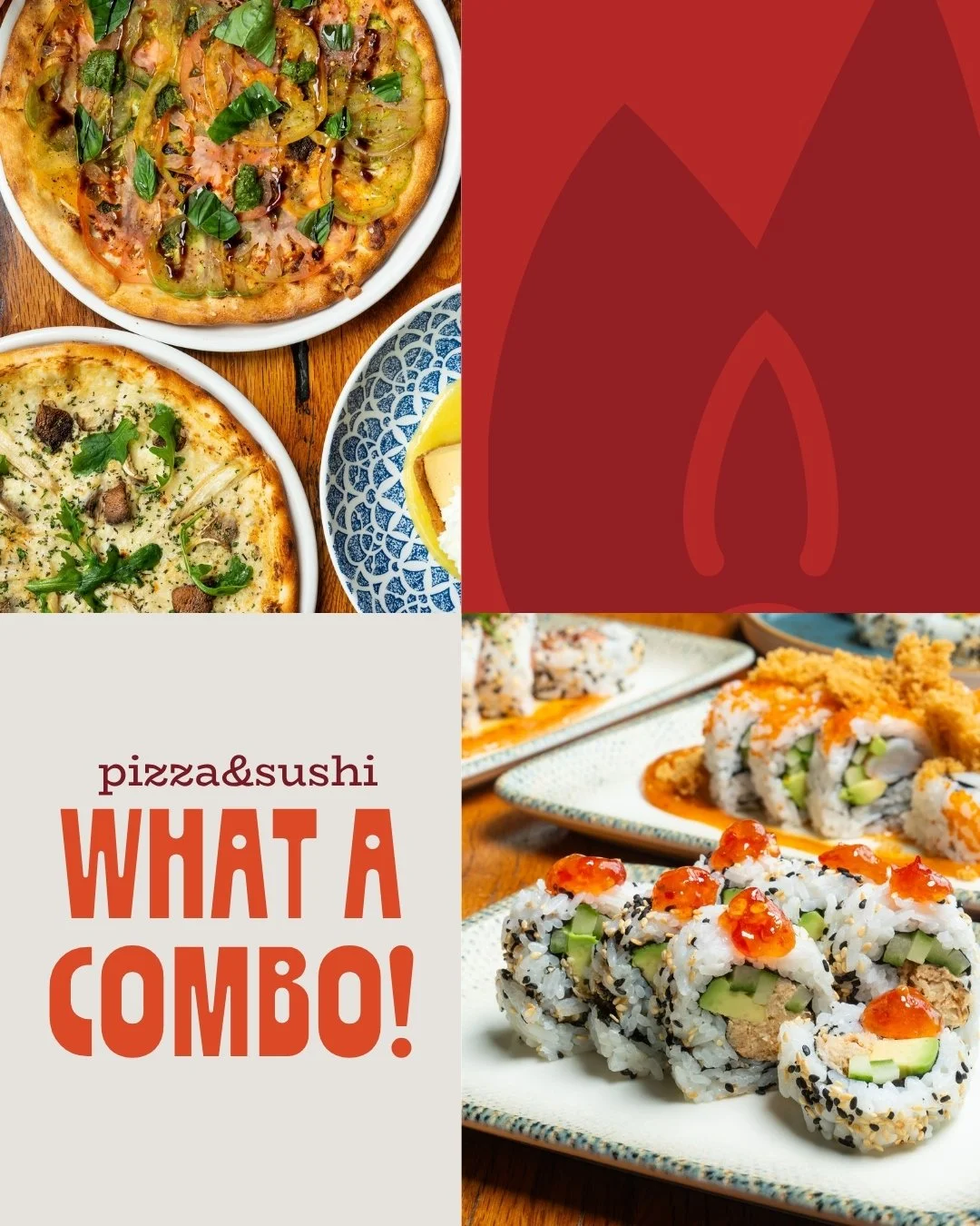 pizza &amp; sushi: the combo you didn&rsquo;t know you needed. 🍕🍣 handcrafted, fresh, and ready for your feed.

#matchbox #matchboxrestaurants #bethesdabites #dmvdining #sushilover