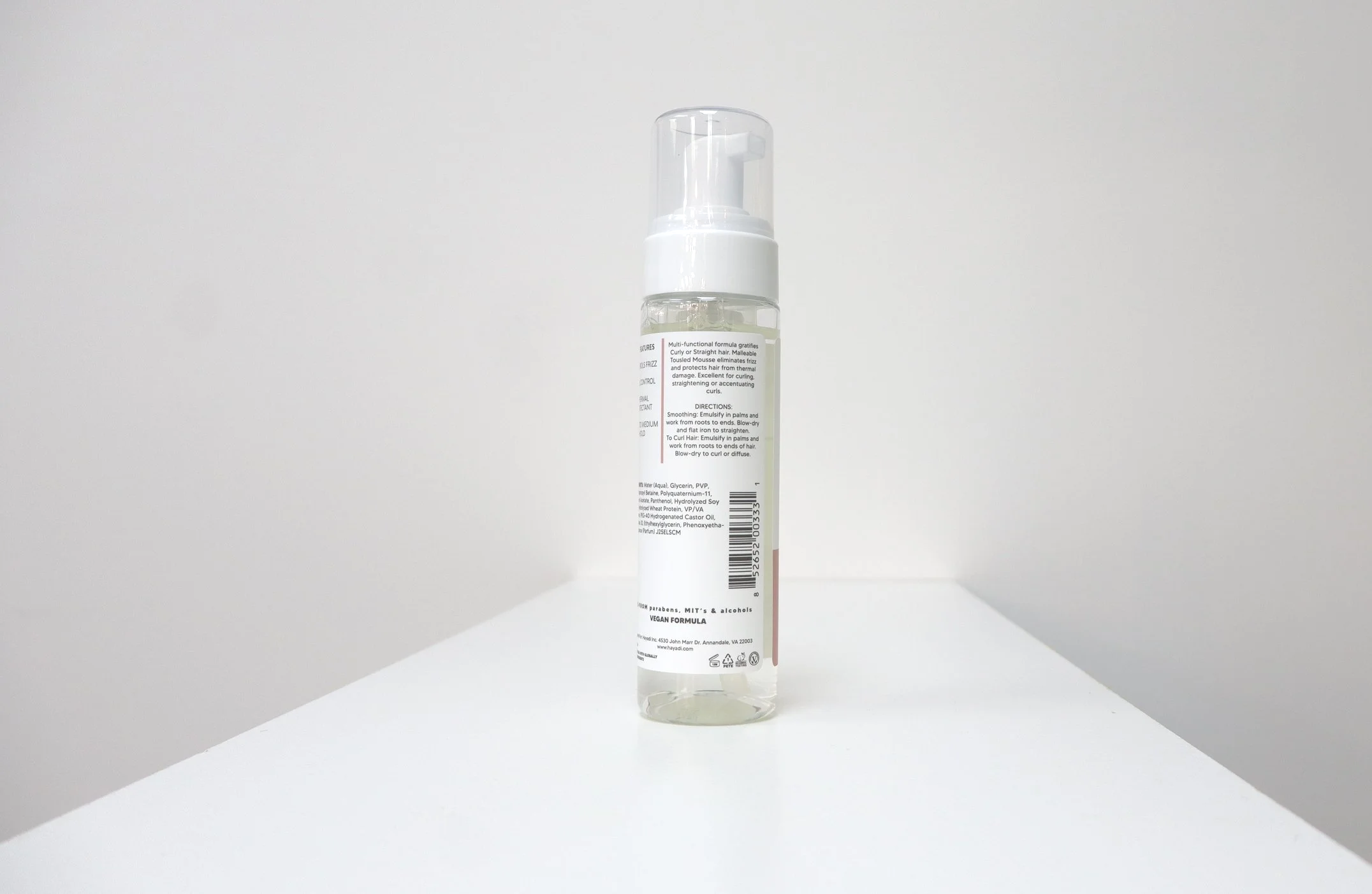 Tousled mousse ingredients