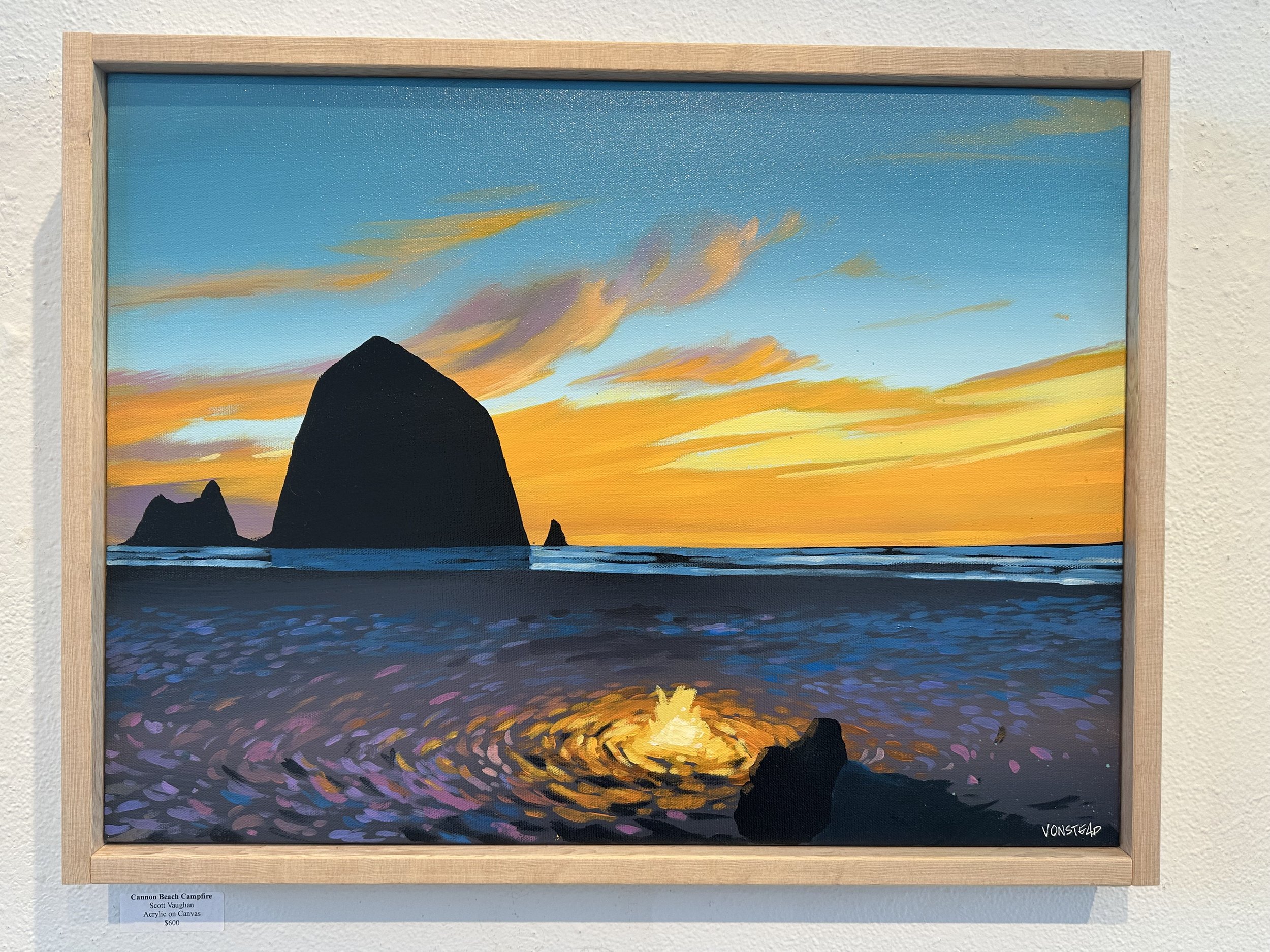 Cannon Beach Campfire 18x24" $600