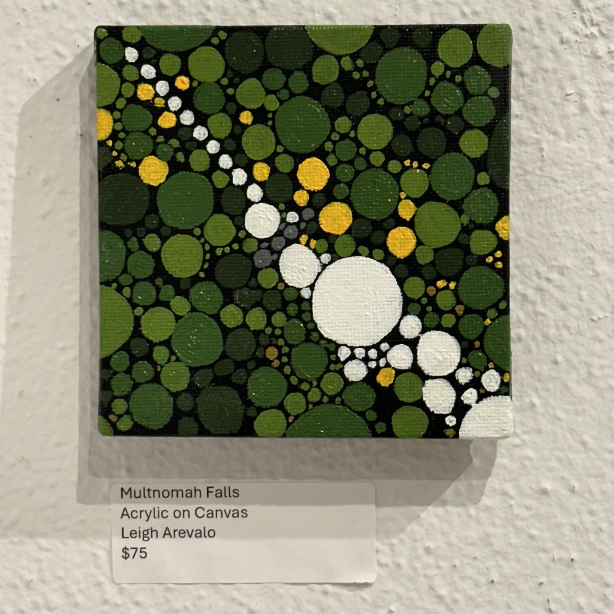 Leigh Arevalo - Multnomah Falls - Acrylic on Canvas $75