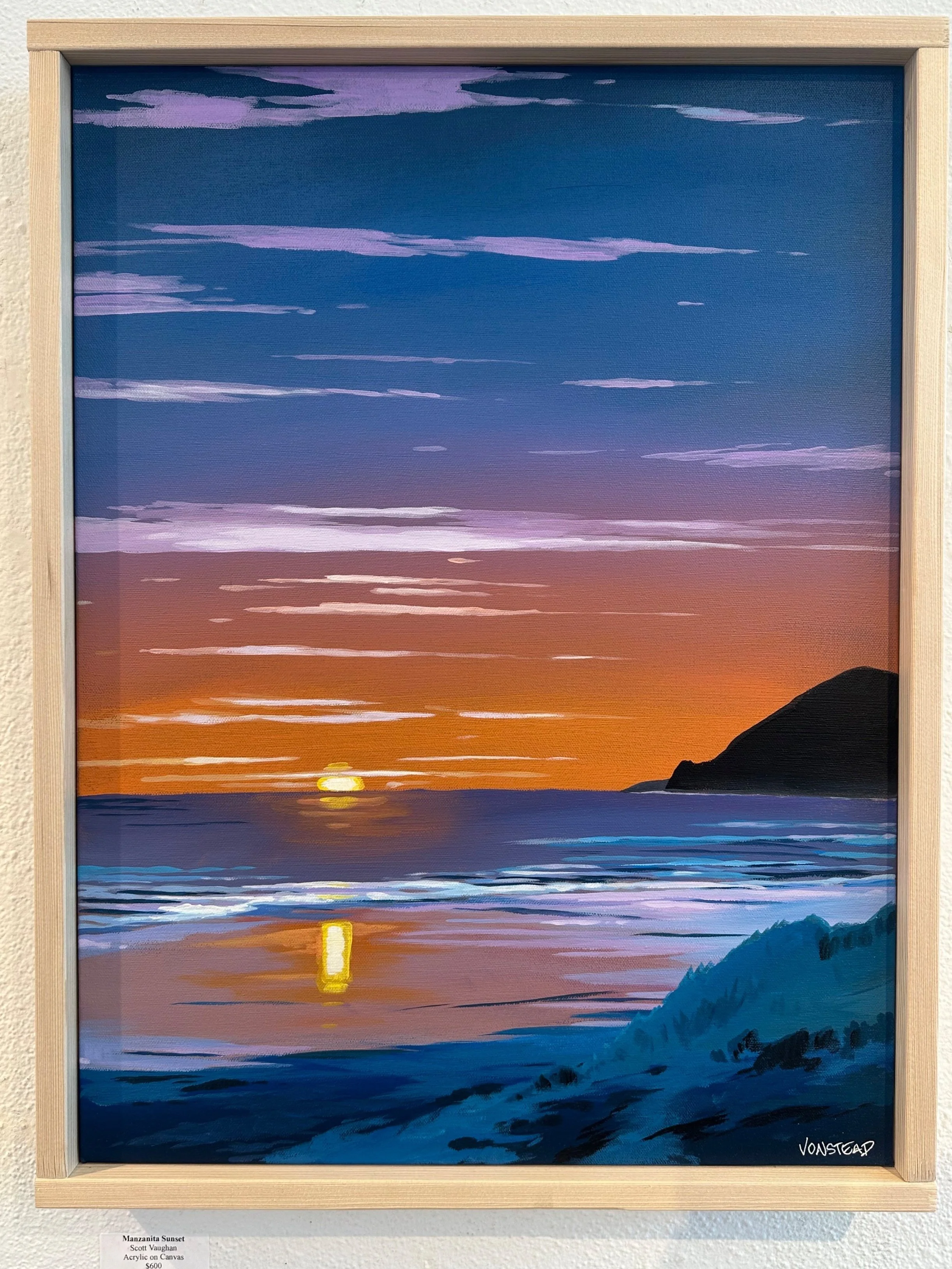 Manzanita Sunset 18x24" $600