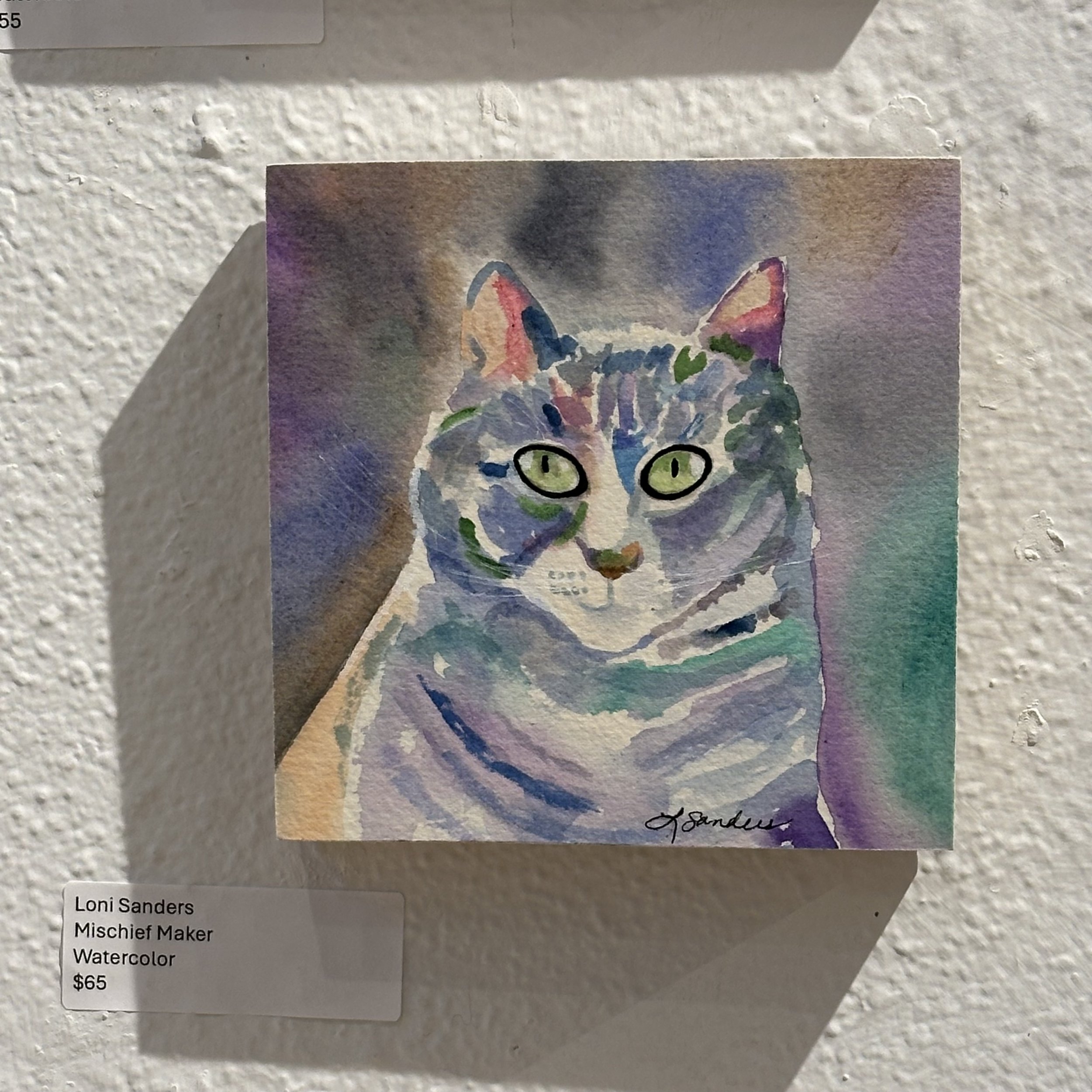 Loni Sanders - Mischief Maker - Watercolor - $65