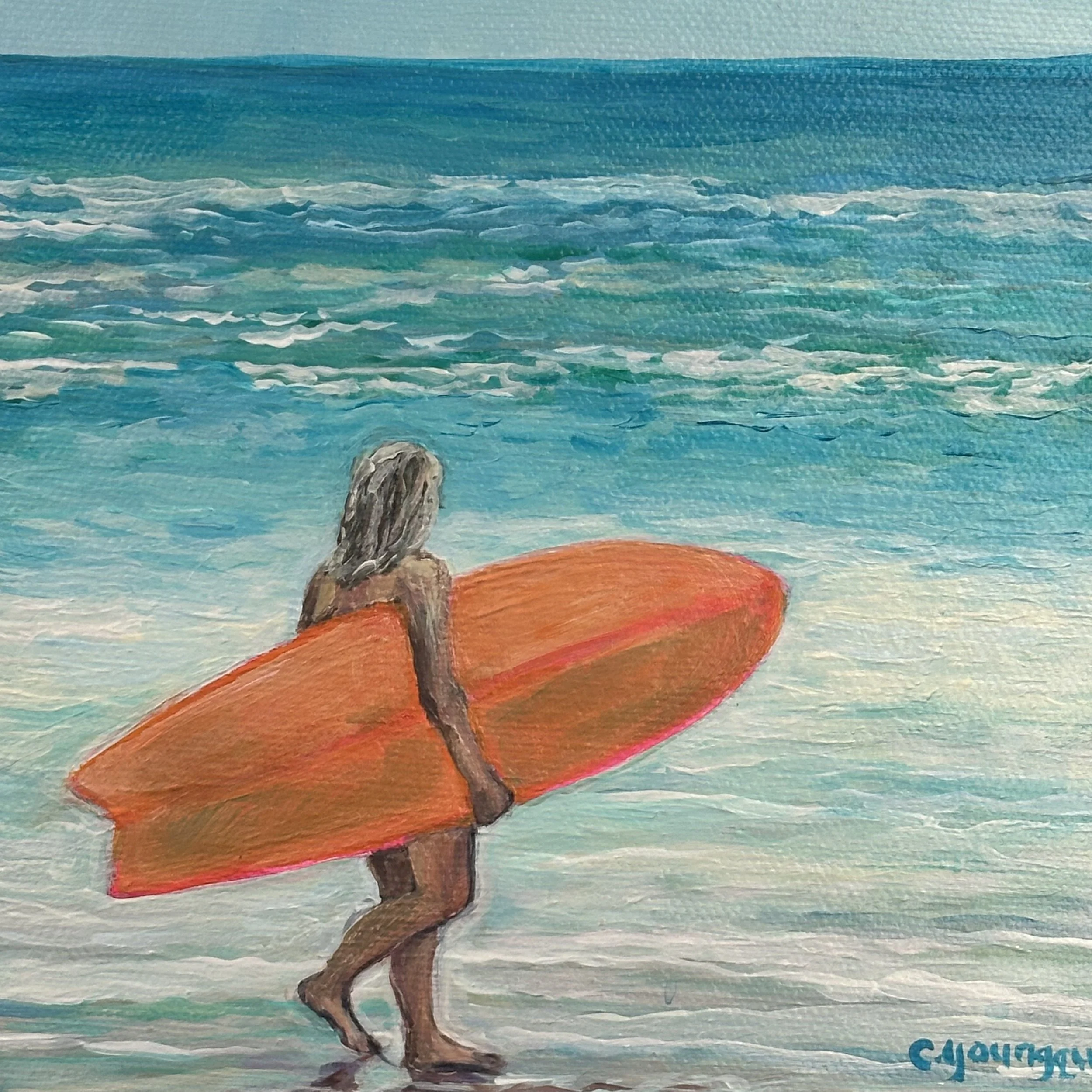 Camille Youngquist - Into the Blue - Acrylic - $110