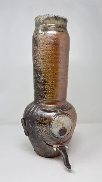 Tofu Kozo  - Woodfire Vase - 9x7.5x16" - $250