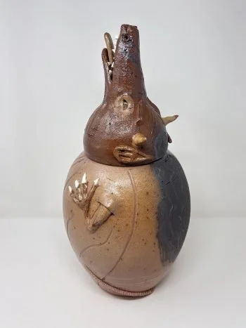 Tesso  - Salt Fired Jar - 8x8x16.50 " - $250