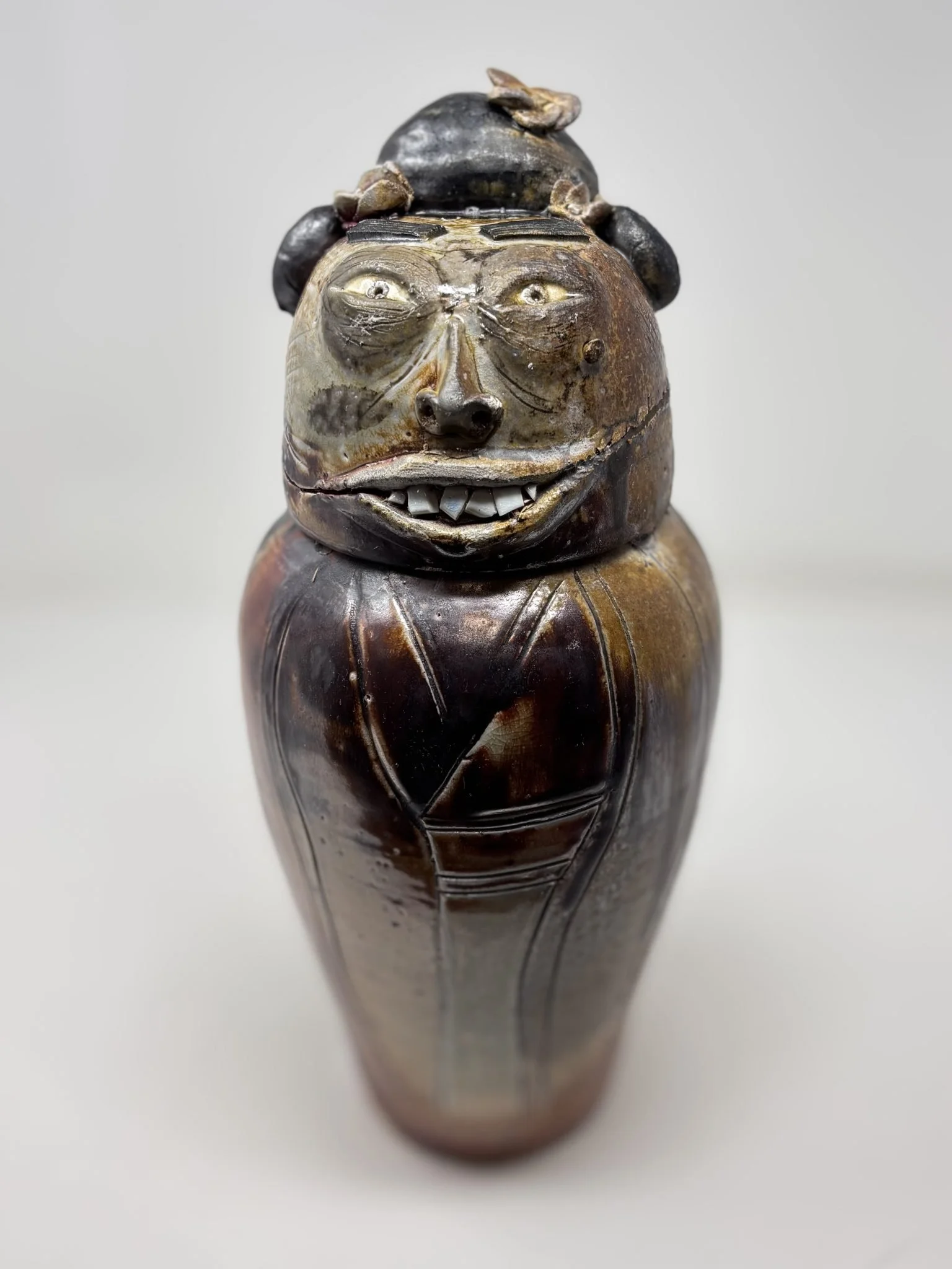 Kuchisake Onna - Woodfire Jar -  6x6x14.50-  $225 (Sold)