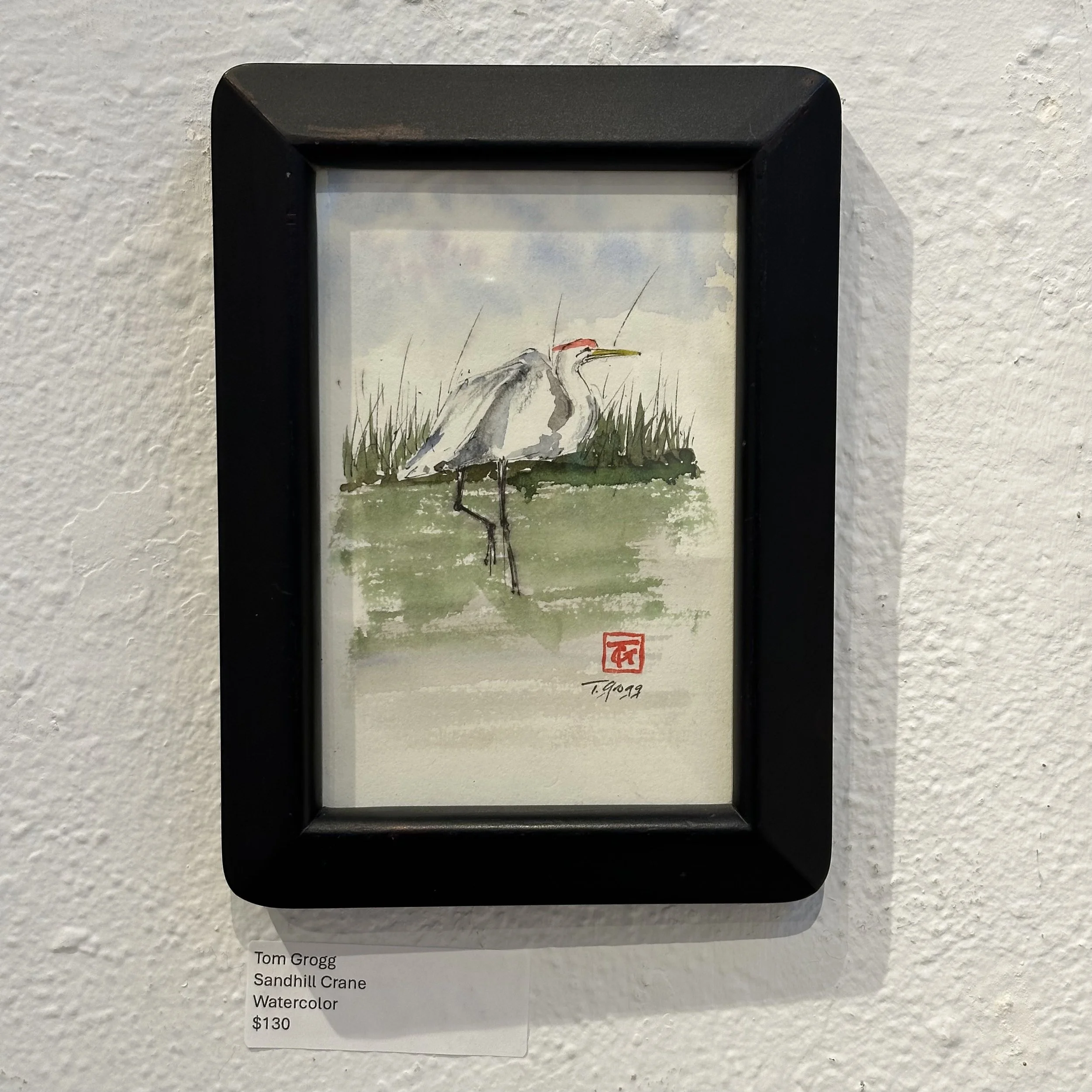 Tom Grogg - Sandhill Crane - Watercolor - $130