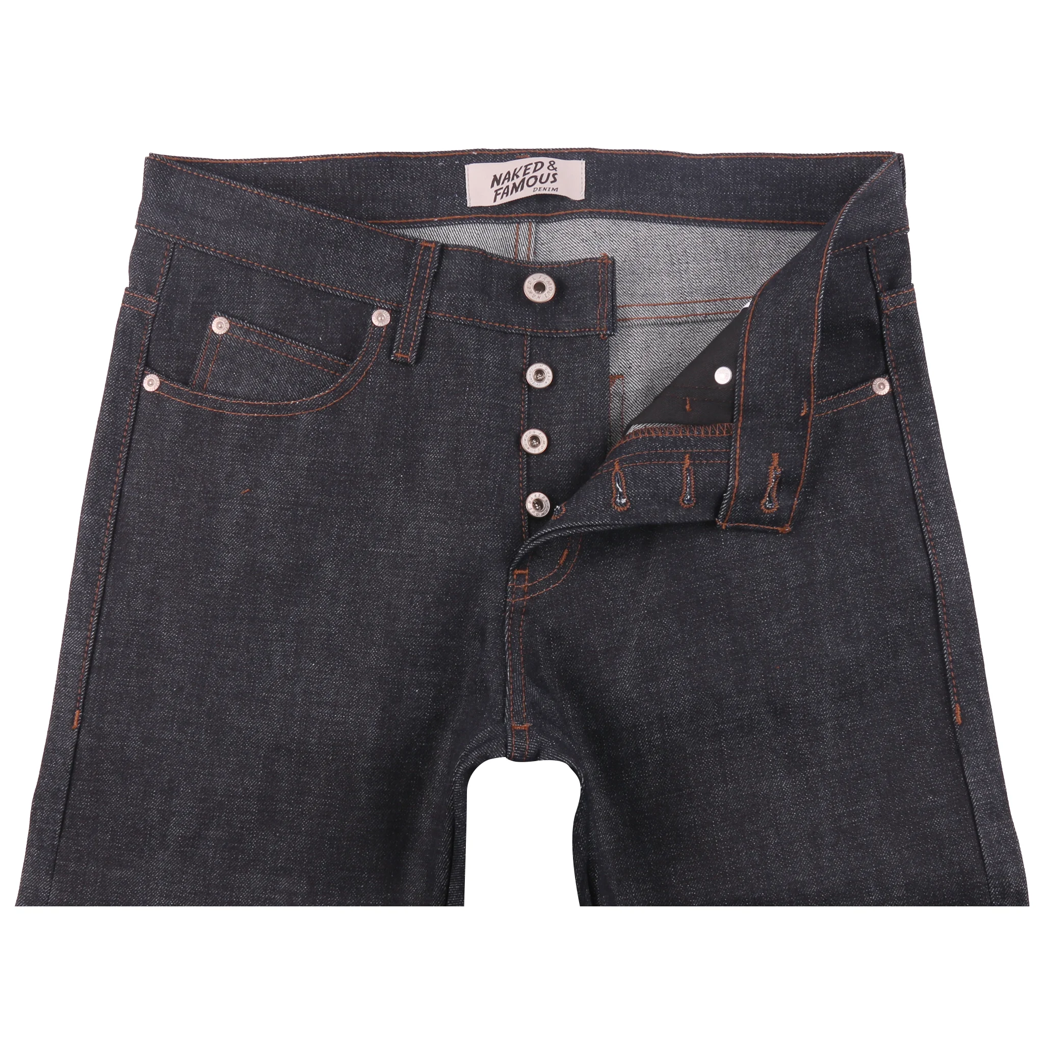 Deep Indigo Rigid Selvedge Jeans front