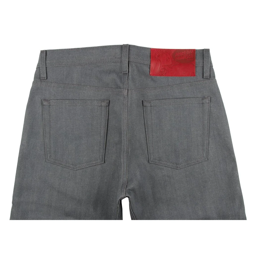 Grey Selvedge Jeans back