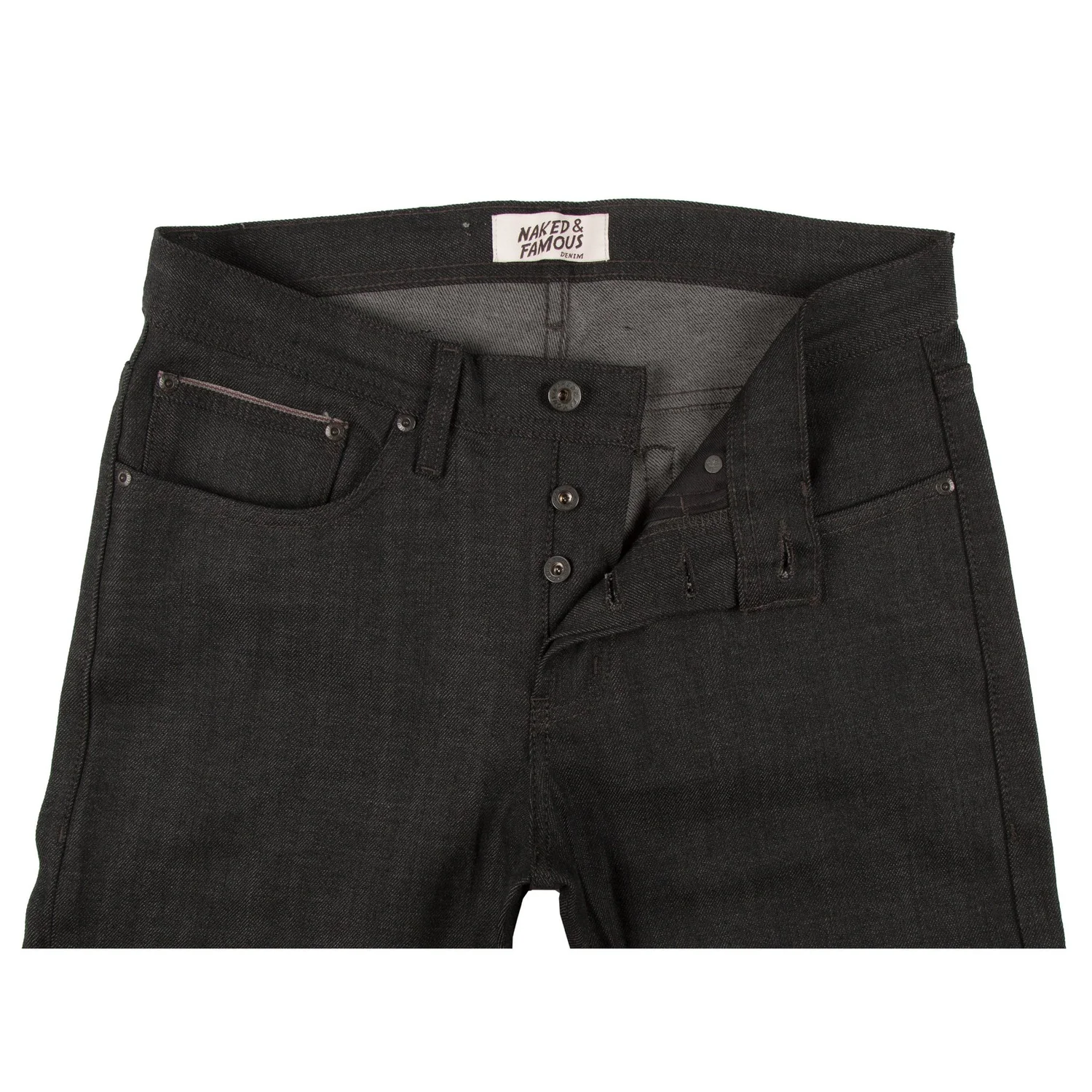 Black x Grey Stretch Selvedge Naked & Famous Denim