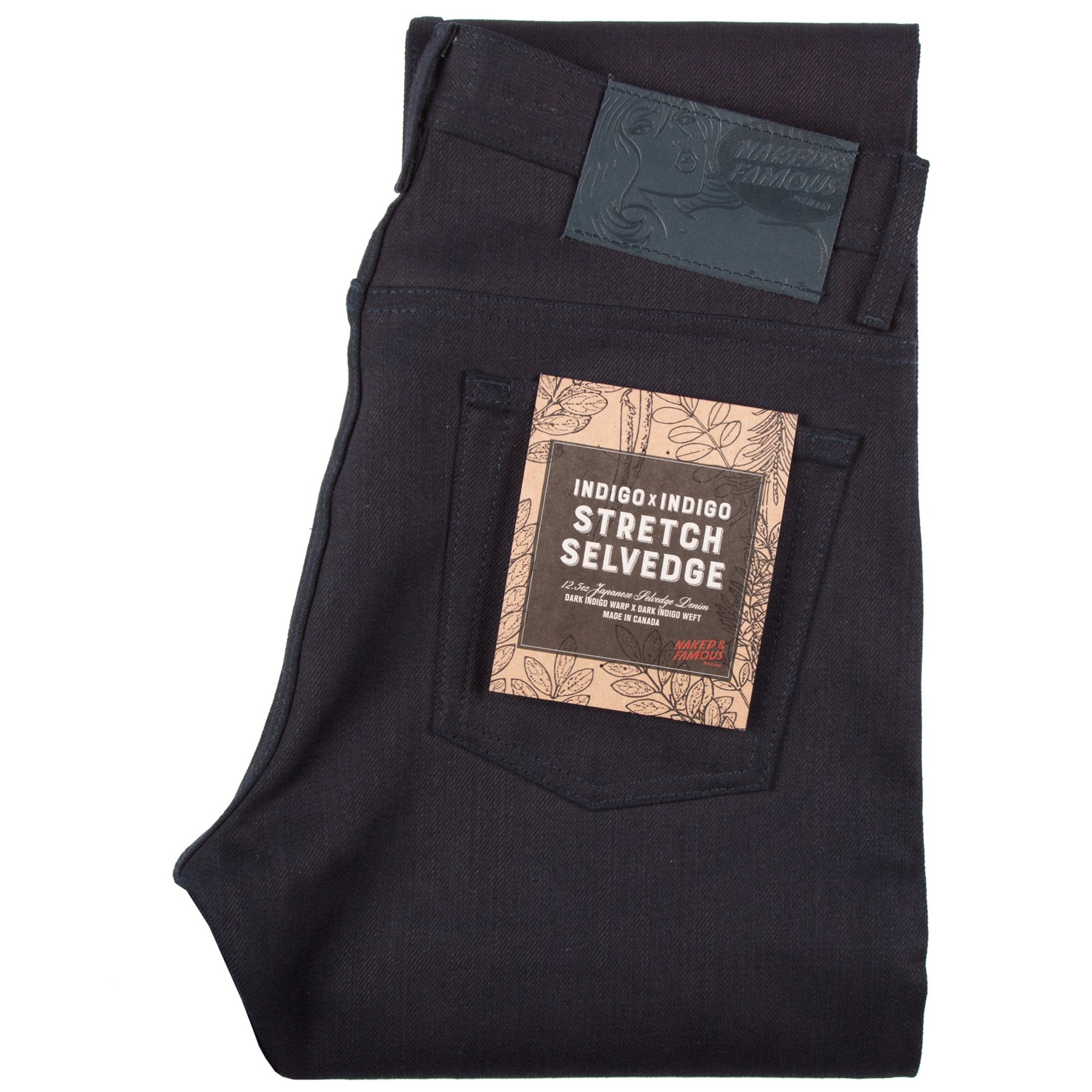  Indigo x Indigo Stretch Selvedge Jeans Folded 