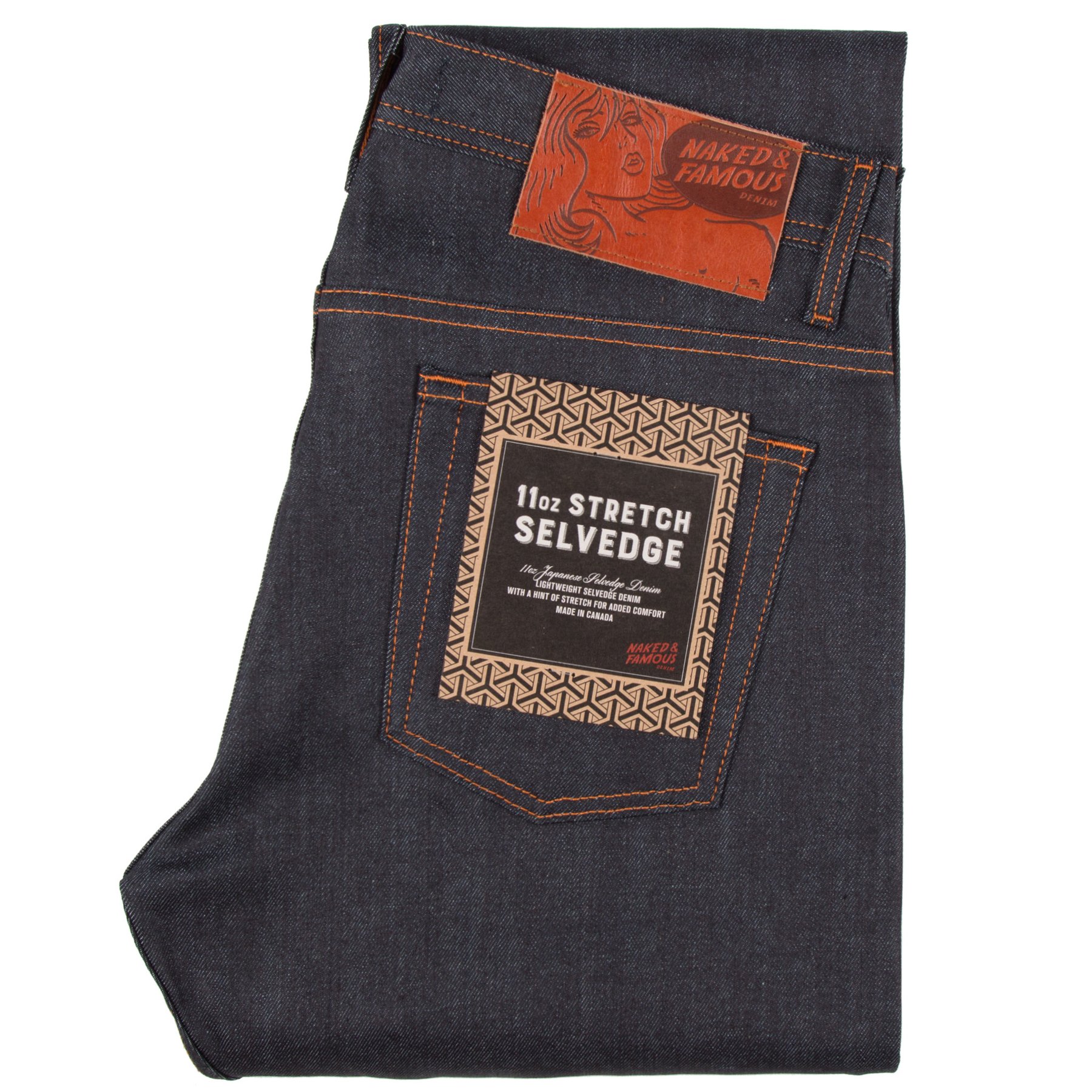  11oz Stretch Selvedge Jeans Folded 