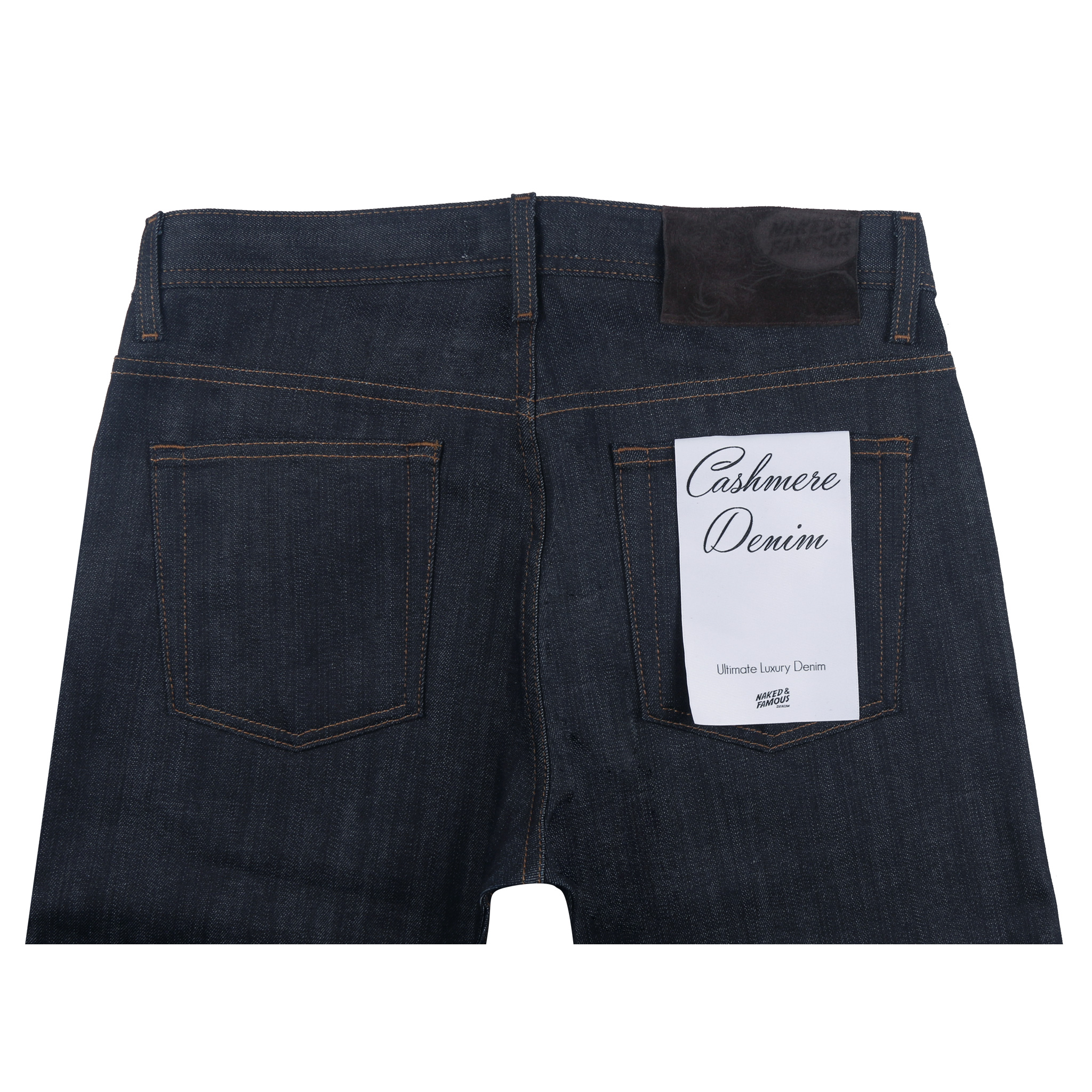  Cashmere Blend Stretch Denim Jeans Back 