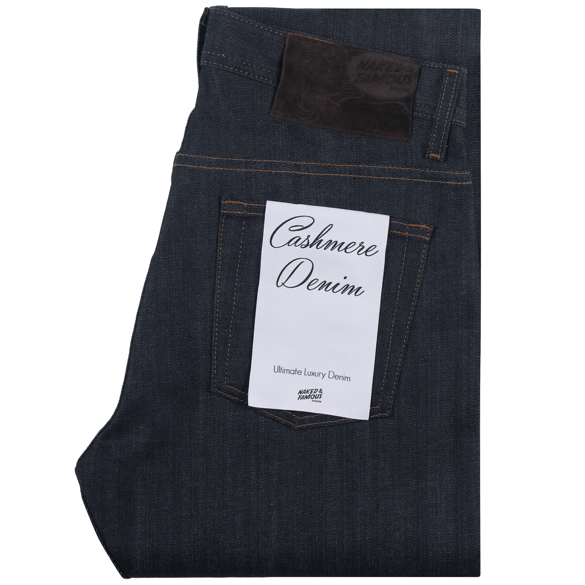  Cashmere Blend Stretch Denim Jeans Folded 