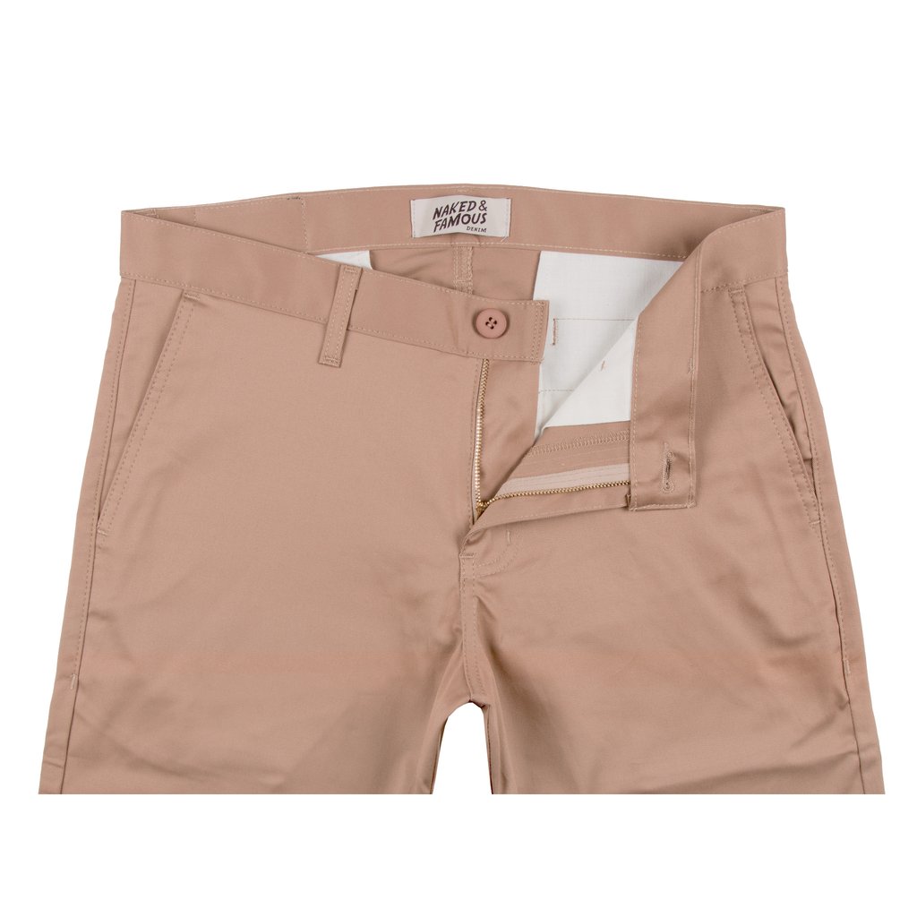  Beige Stretch Twill Slim Chino Front 