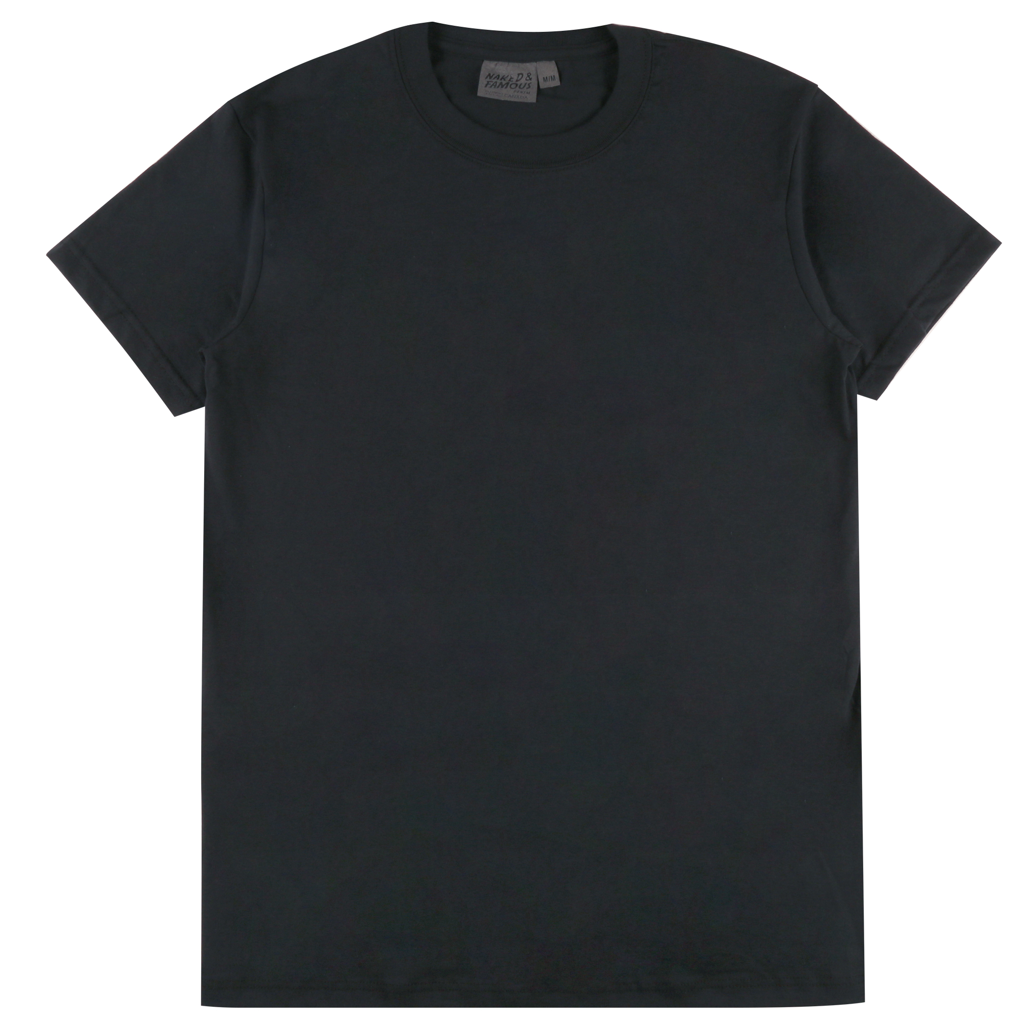  Black Circular Knit T-Shirt Flat View 