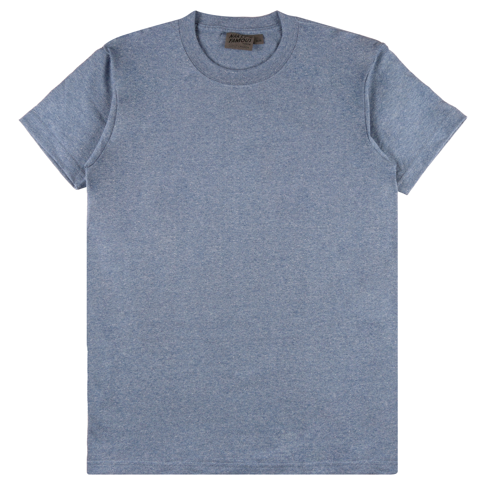  Heather Blue Circular Knit T-Shirt Flat View 