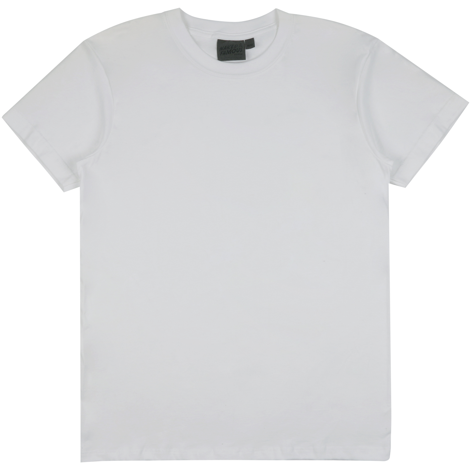  White Circular Knit T-Shirt Flat View 