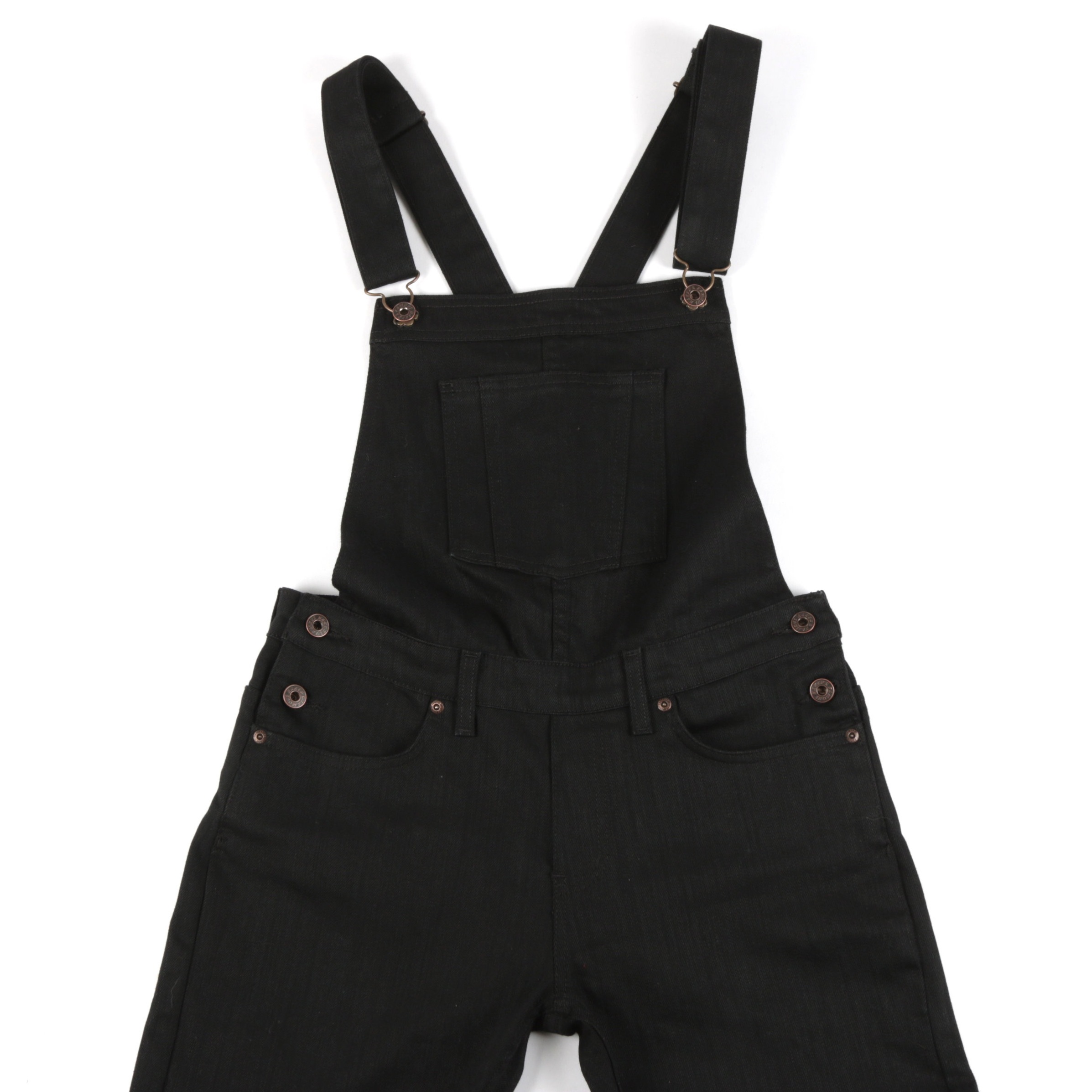  Women’s Overalls Black Power-Stretch Front View 