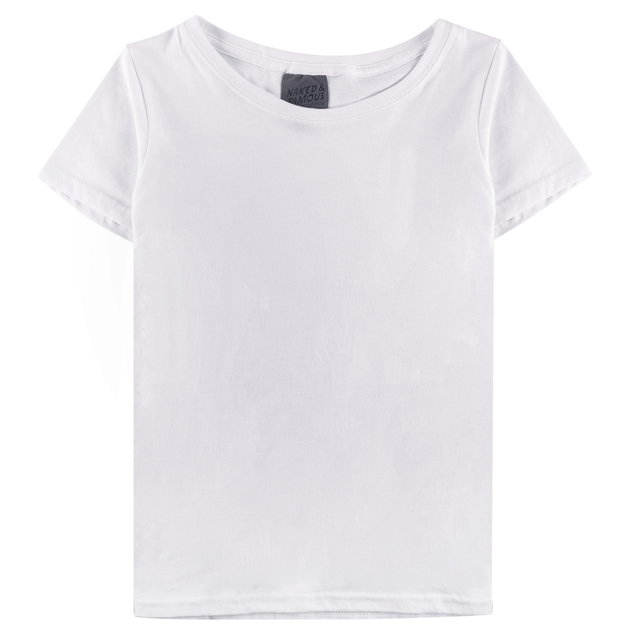  Women’s Circular Knit T-shirt White Flat View 