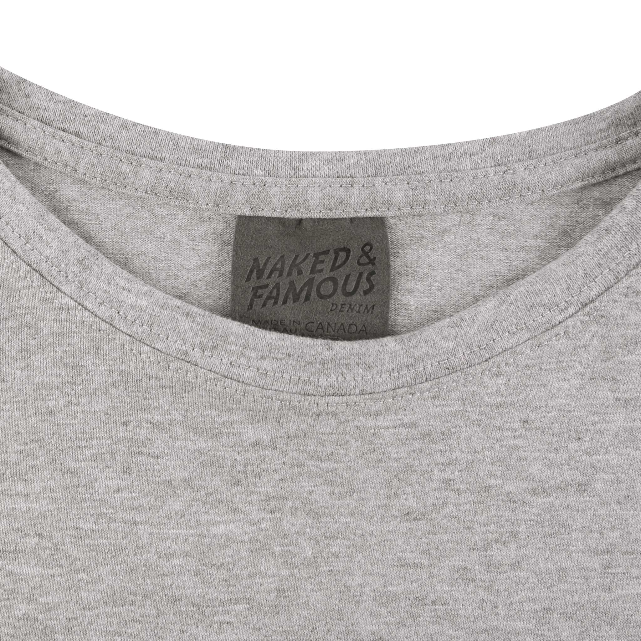 Nakedshirt Women's Loose T-Shirt Fashion Fit profond col rond plus dos coton 