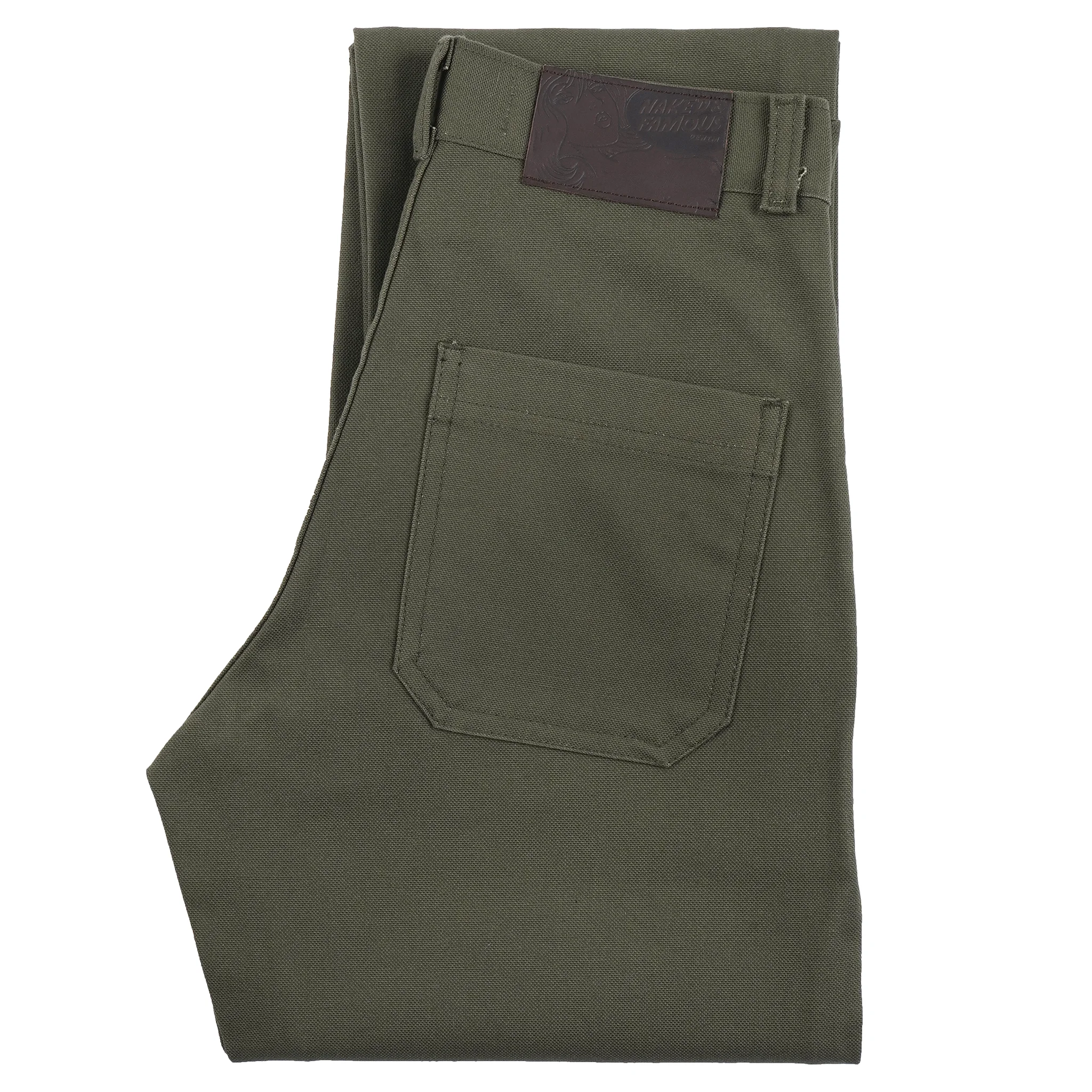 Women’s Fatigue Pant Green Canvas - folded