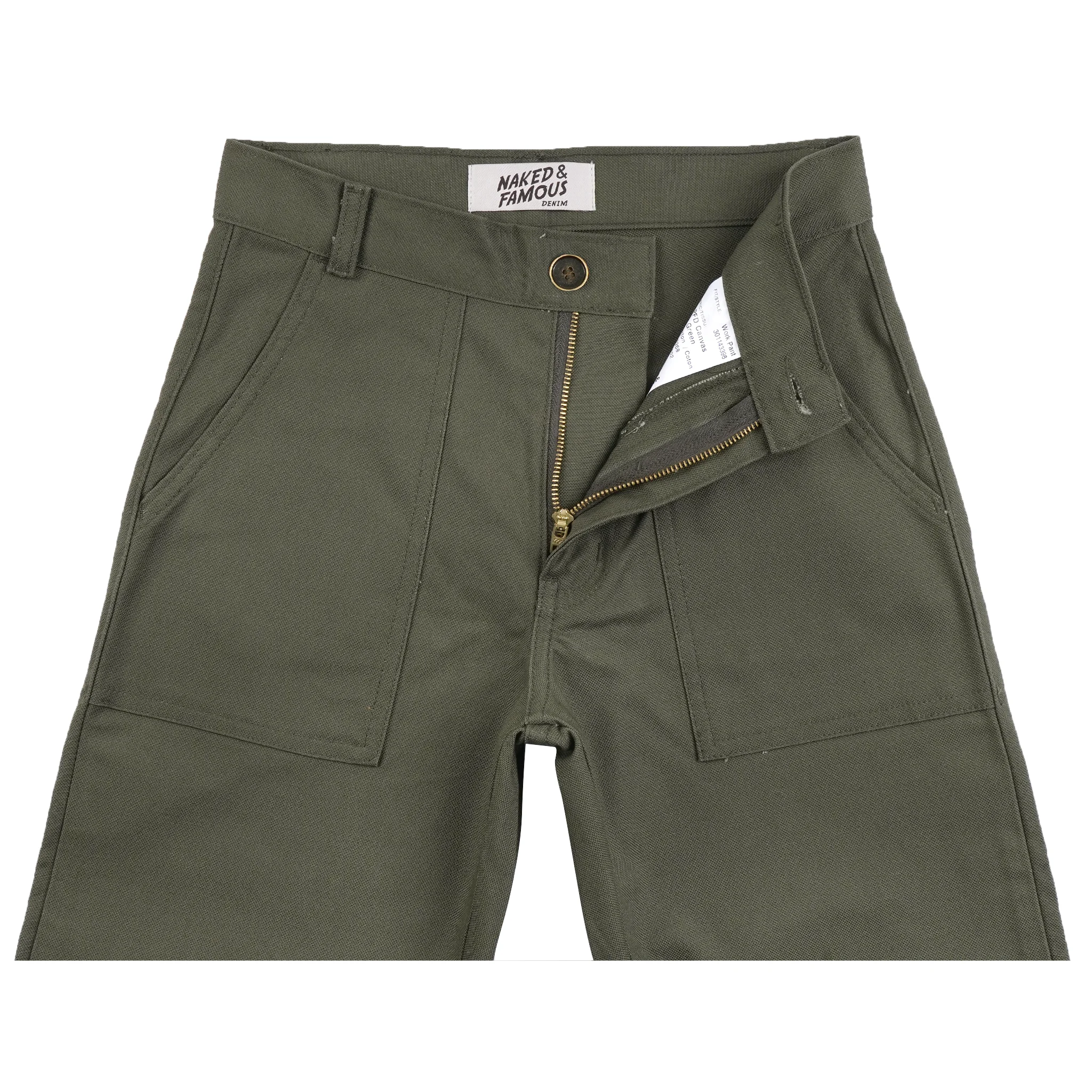 Women’s Fatigue Pant Green Canvas - front