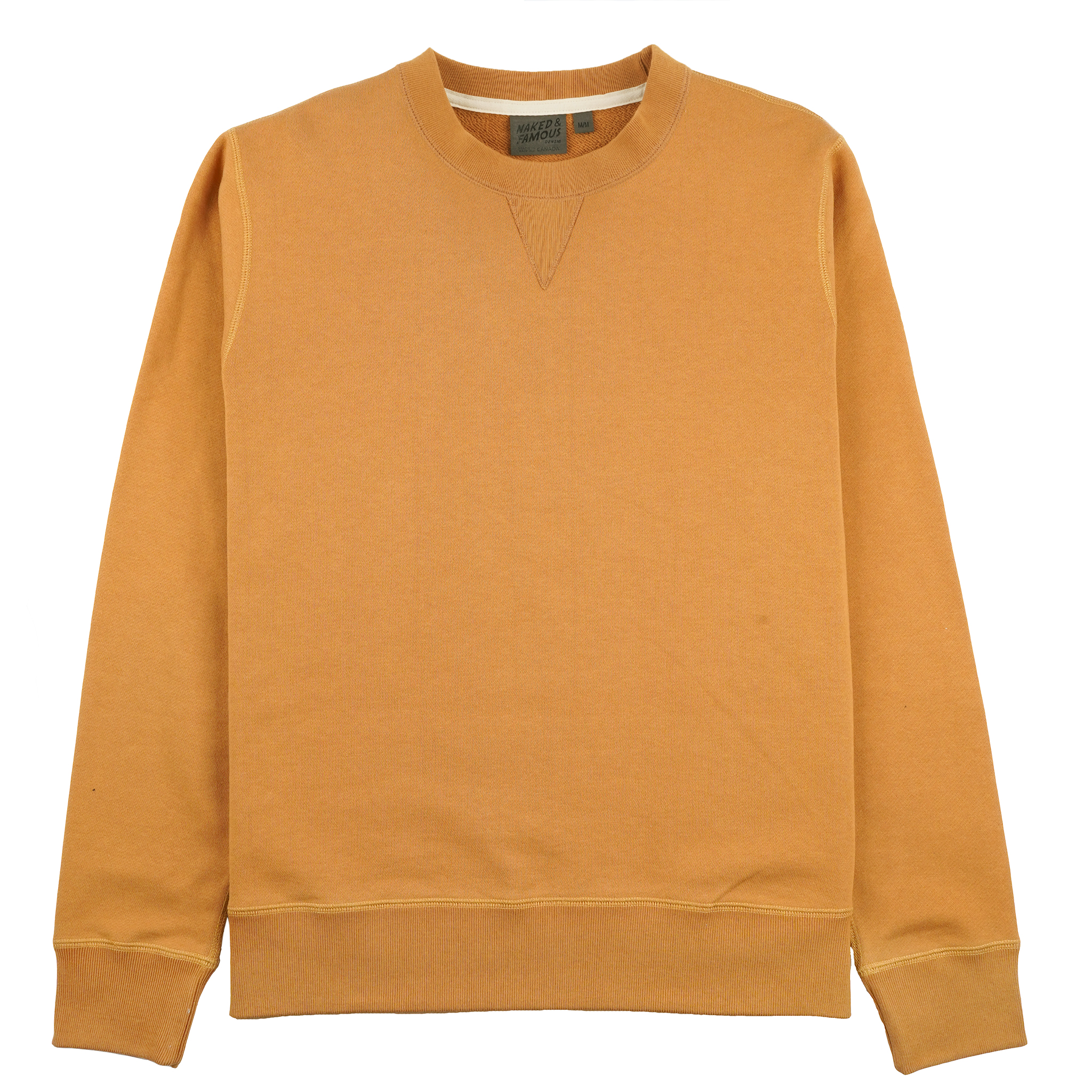  Crewneck Heavyweight Terry Amber - front 
