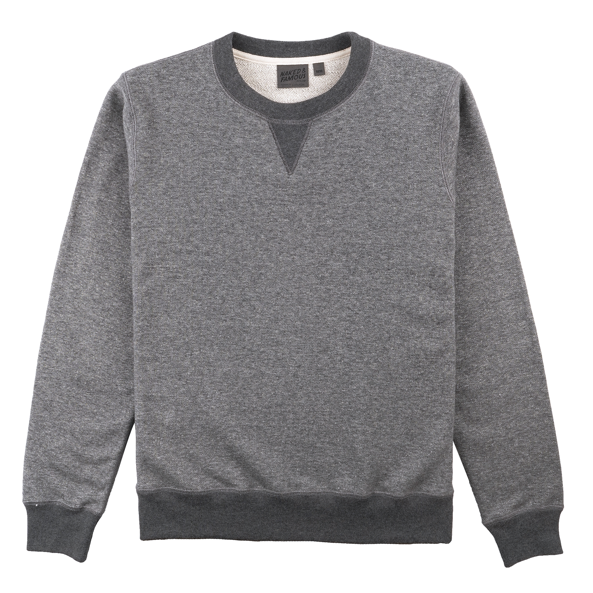  Crewneck Heavyweight Terry Charcoal - front 