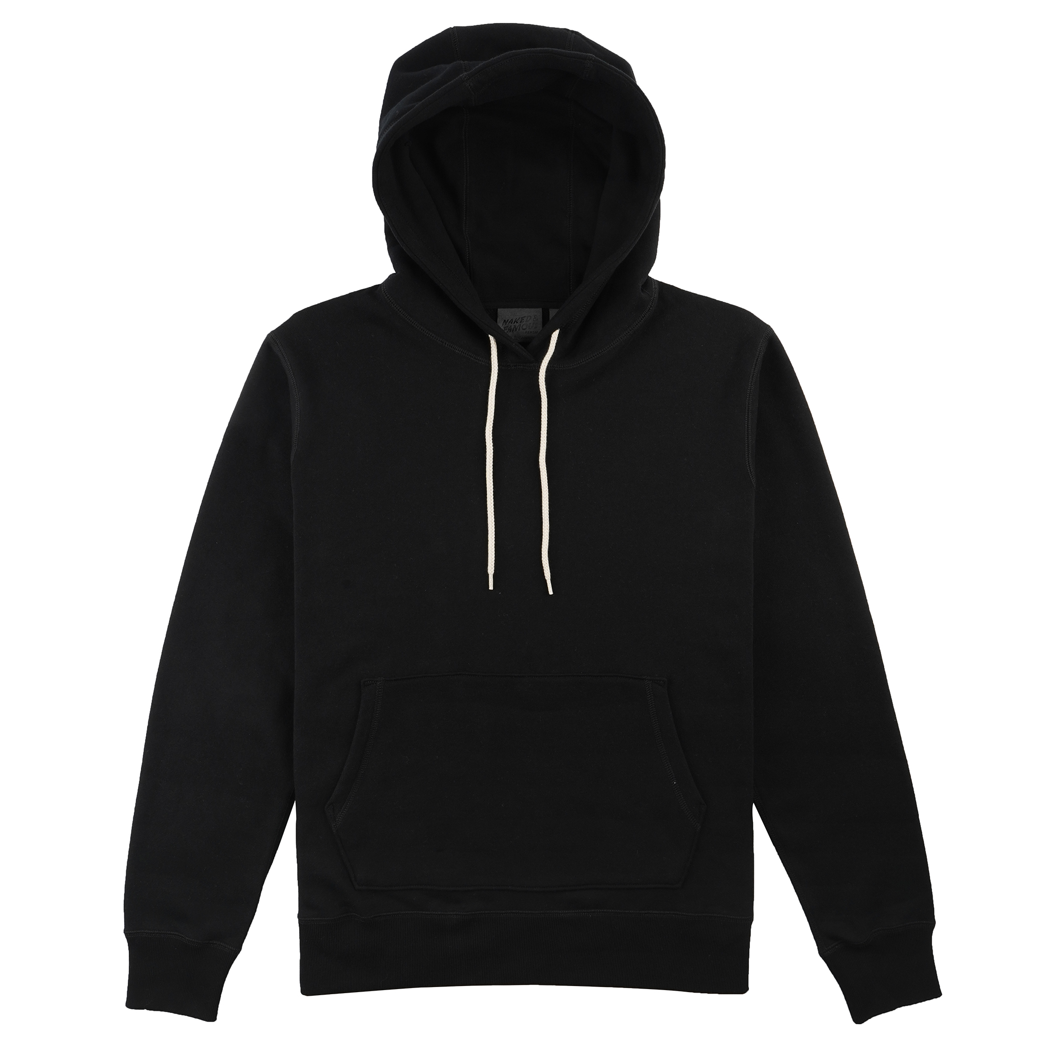 Pullover Hoodie Heavyweight Terry Black - front 
