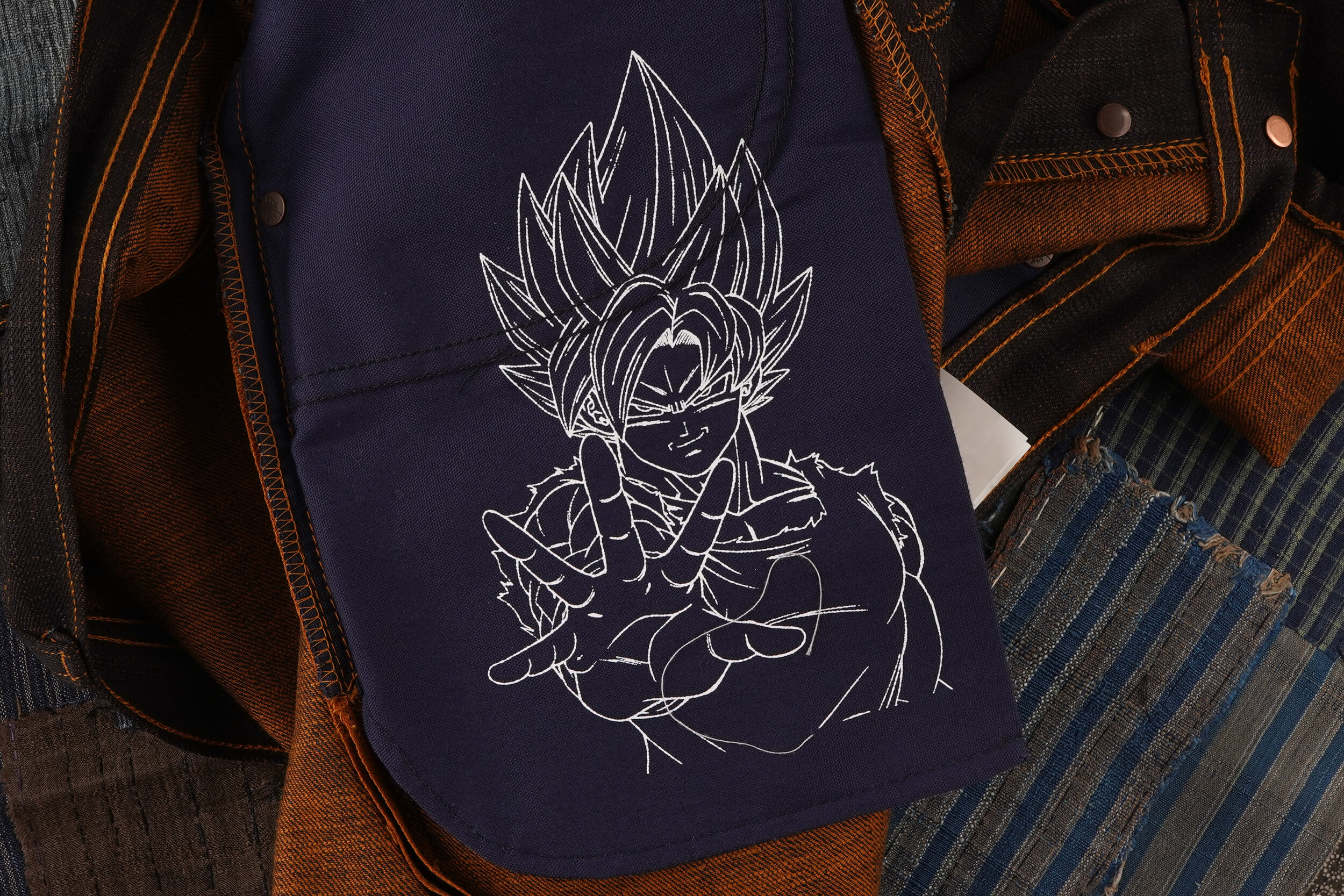 Goku Super Saiyan Selvedge - Portrait Pocket Bag