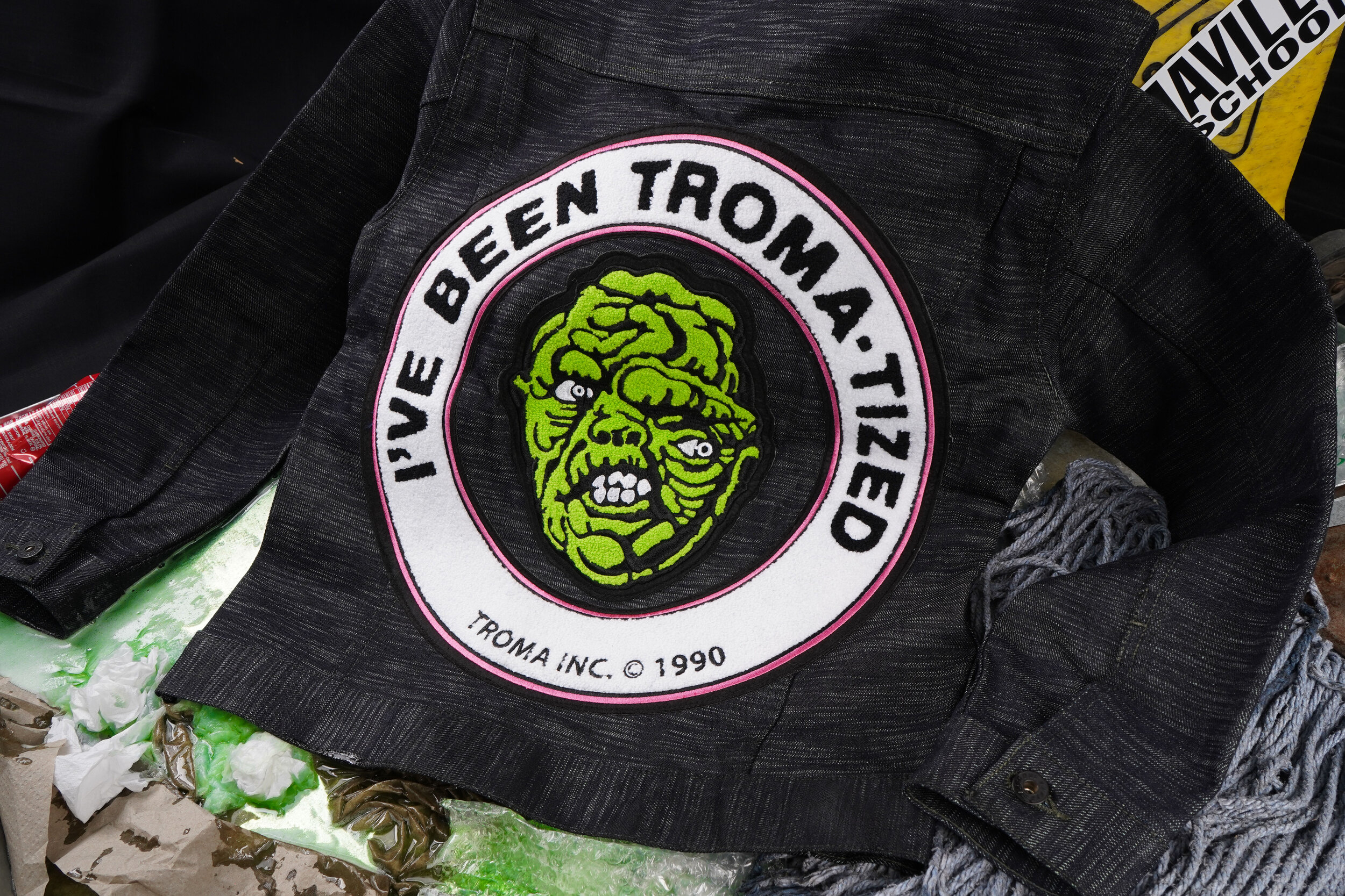 The Toxic Avenger Denim -  Denim Jacket Back Embroidery