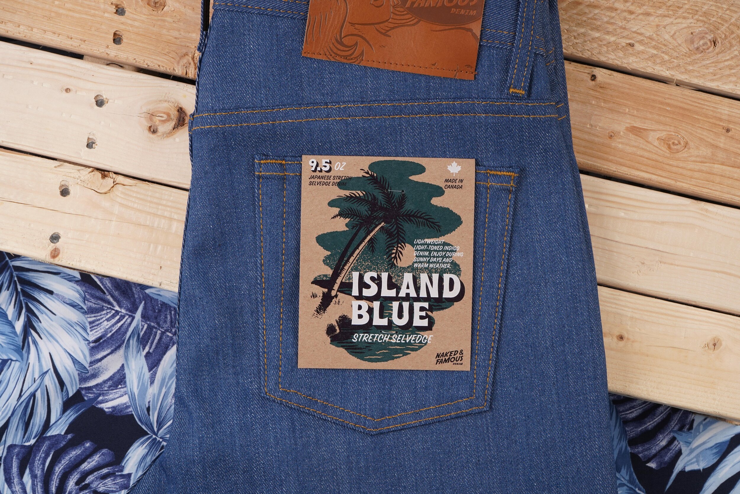 Island Blue Stretch Selvedge - Pocket Flasher