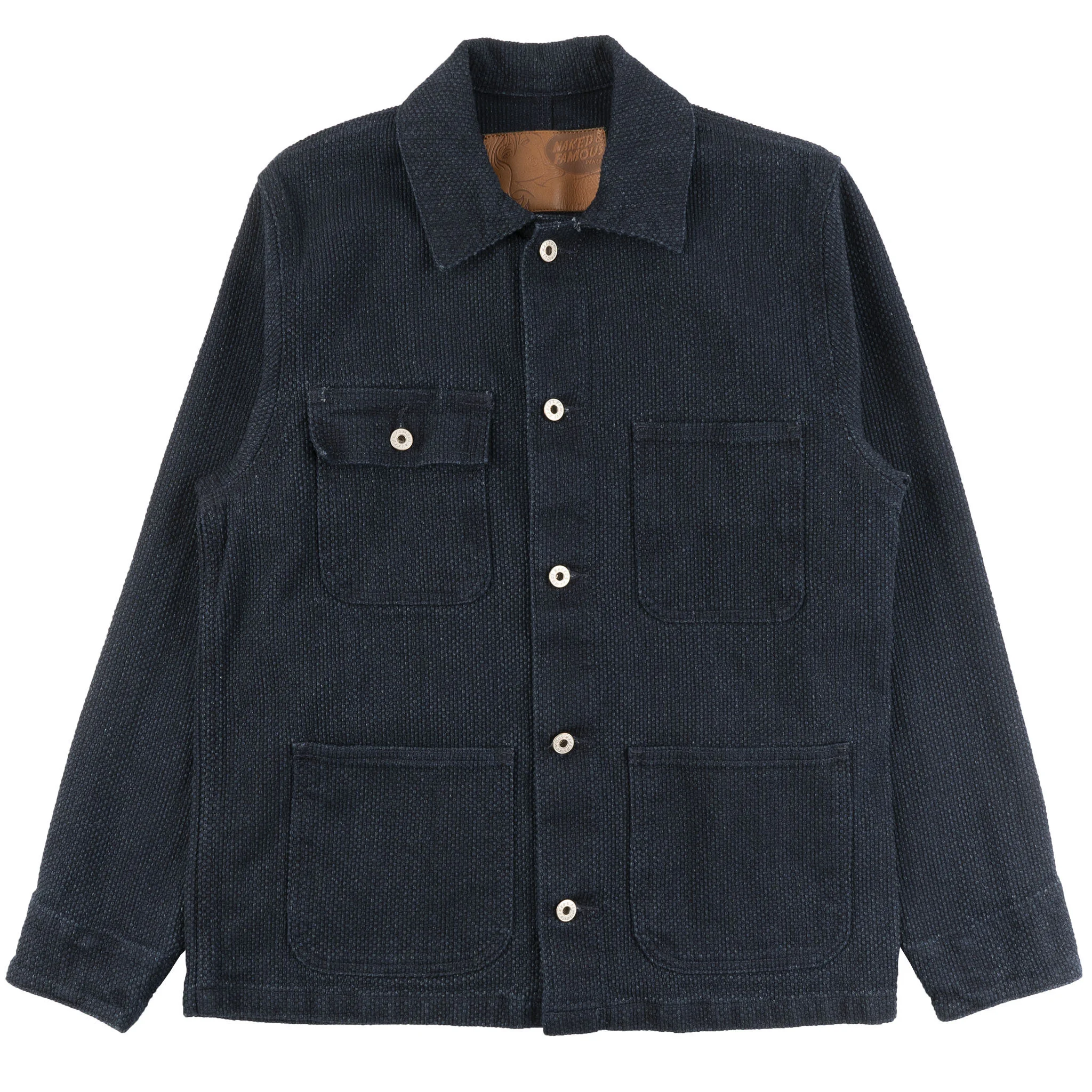Indigo Basketweave Chore Coat Naked & Famous Denim