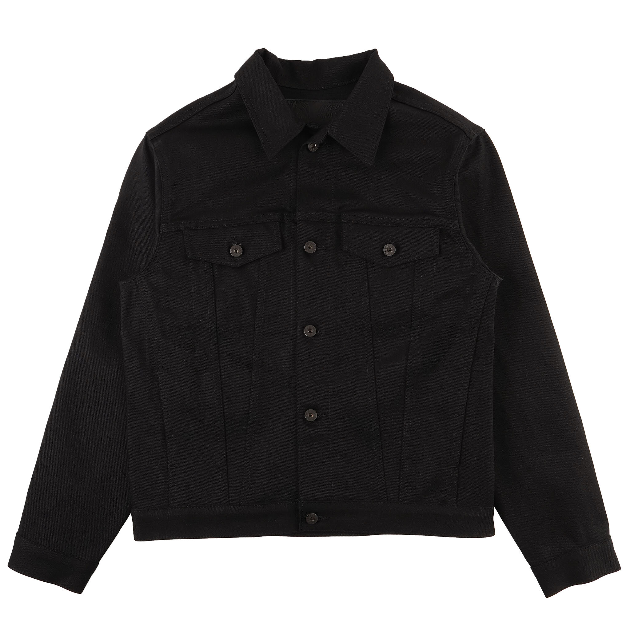  Solid Black Selvedge Denim Jacket - front 