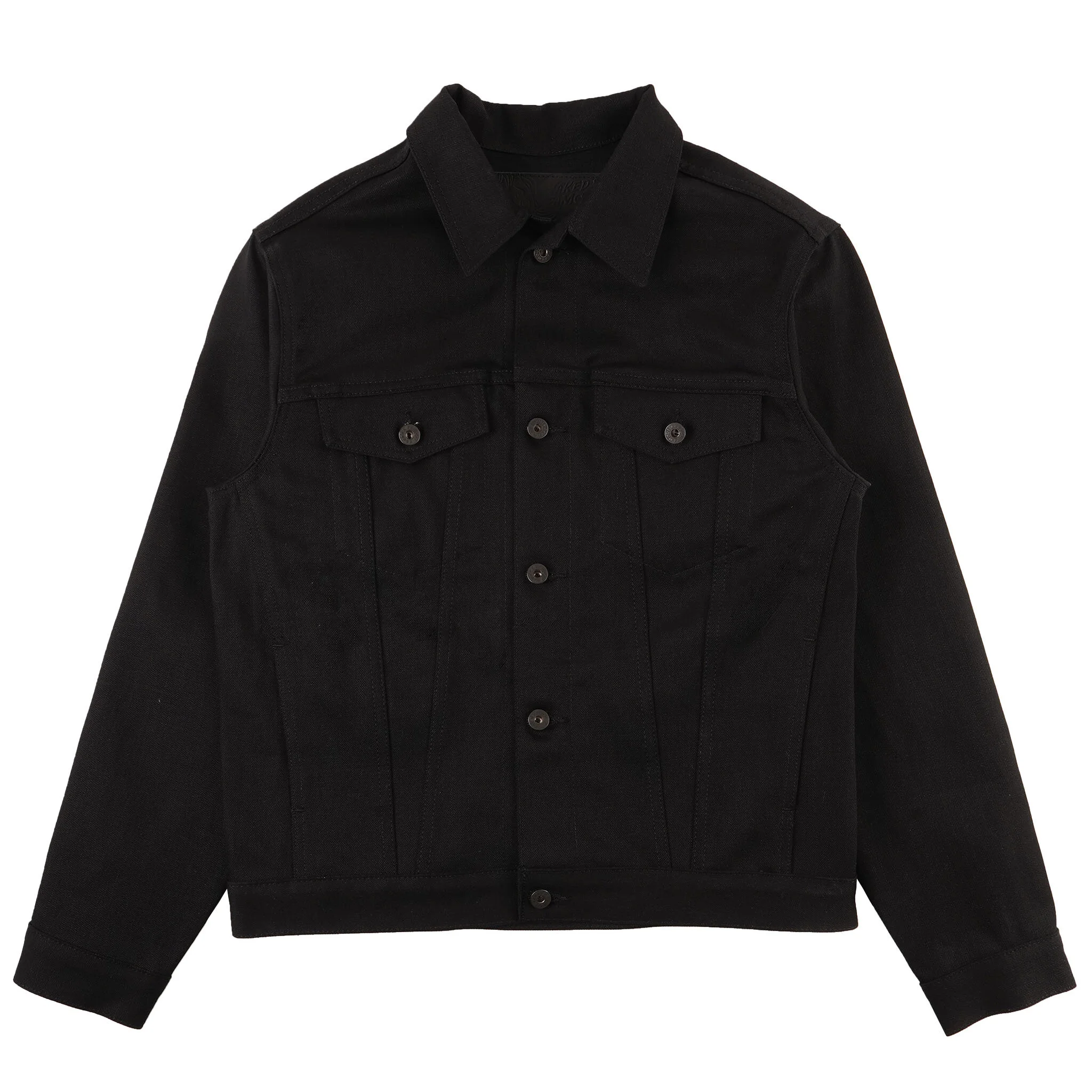 naked and famous black denim jacket