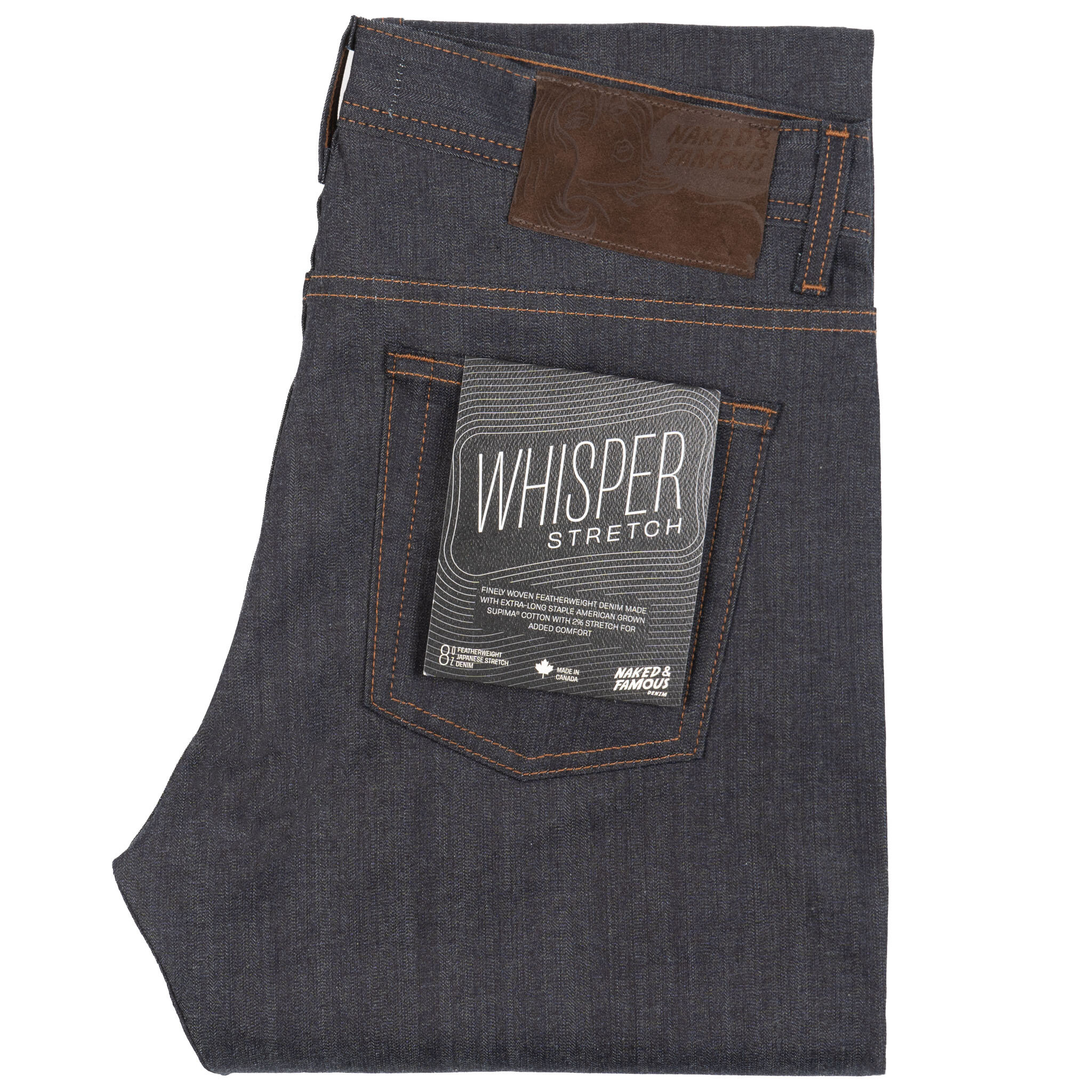  Whisper Stretch Denim  jeans - folded 